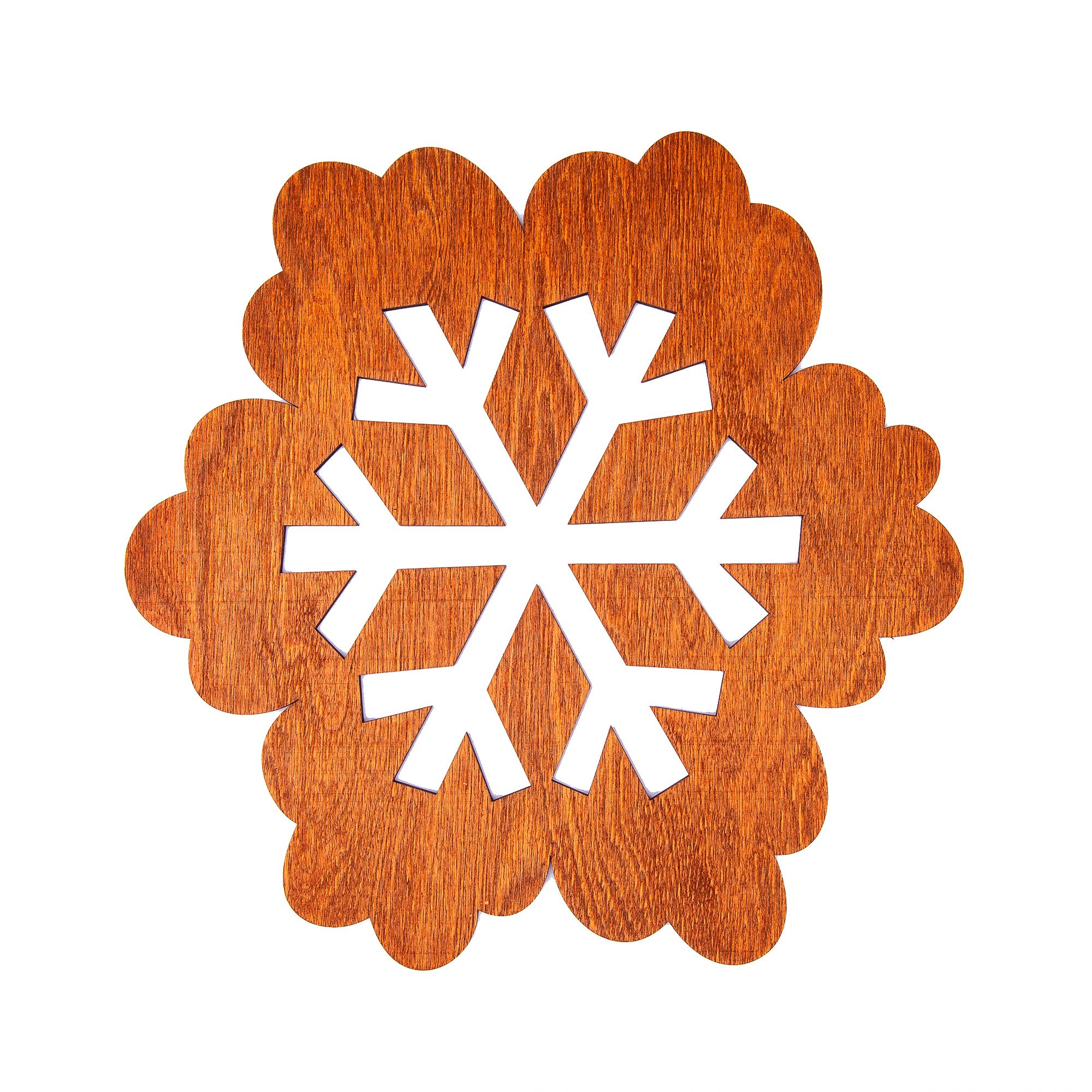 Lined Snowflake Ahşap Supla Takımı - Rose