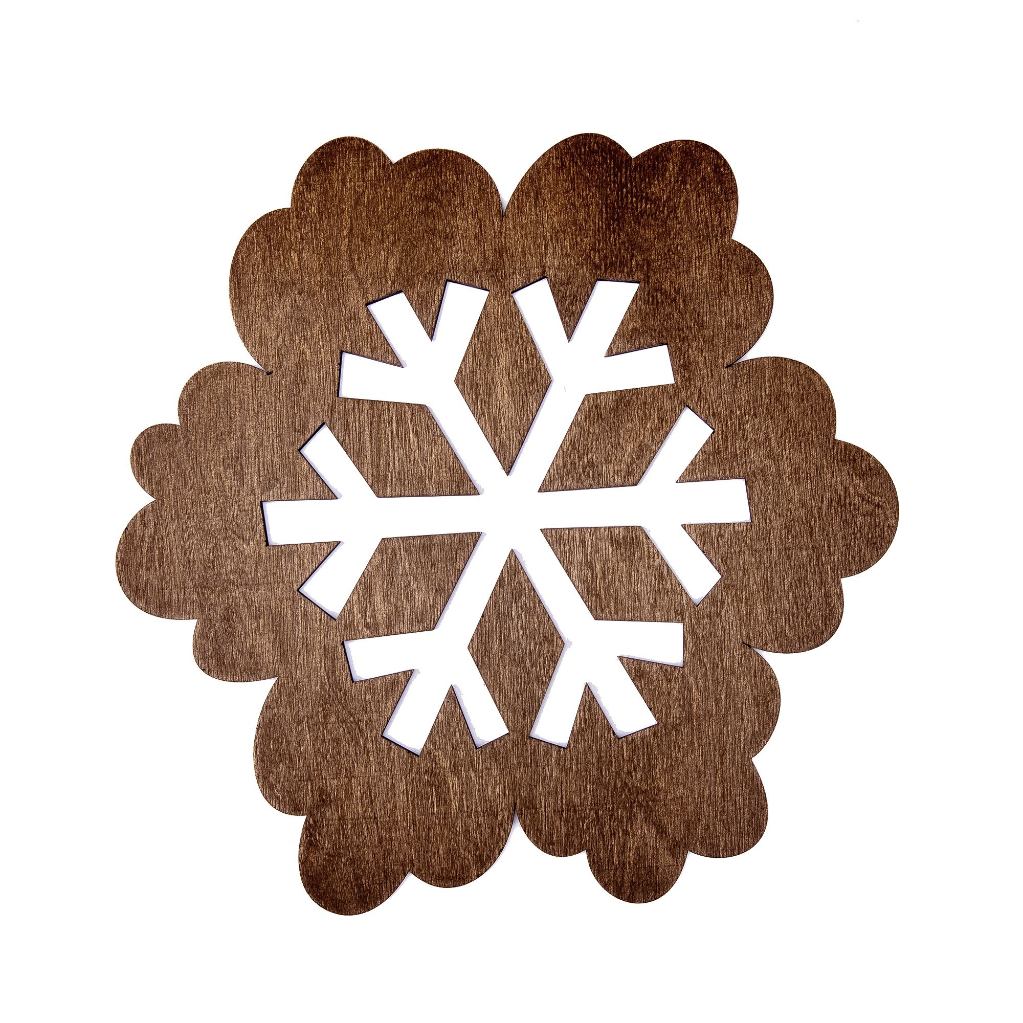 Lined Snowflake Ahşap Supla Takımı - Wenge