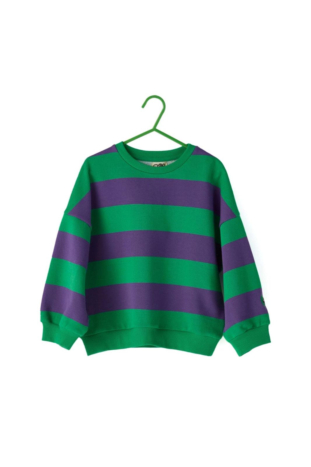 Yeşil-Mor Kontrast Sweat