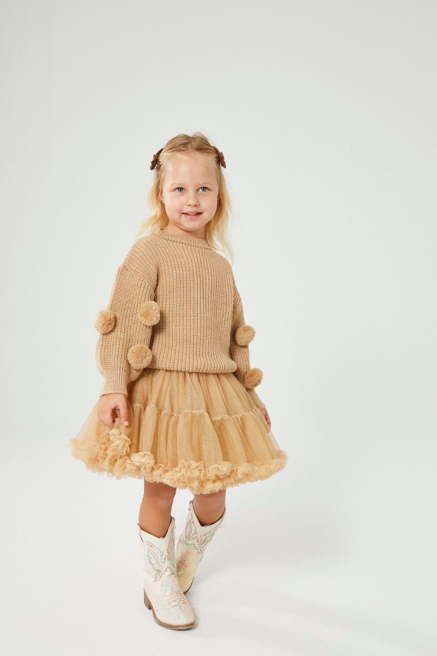 Tütü Etek - Kazak Takım / Açıkkahve