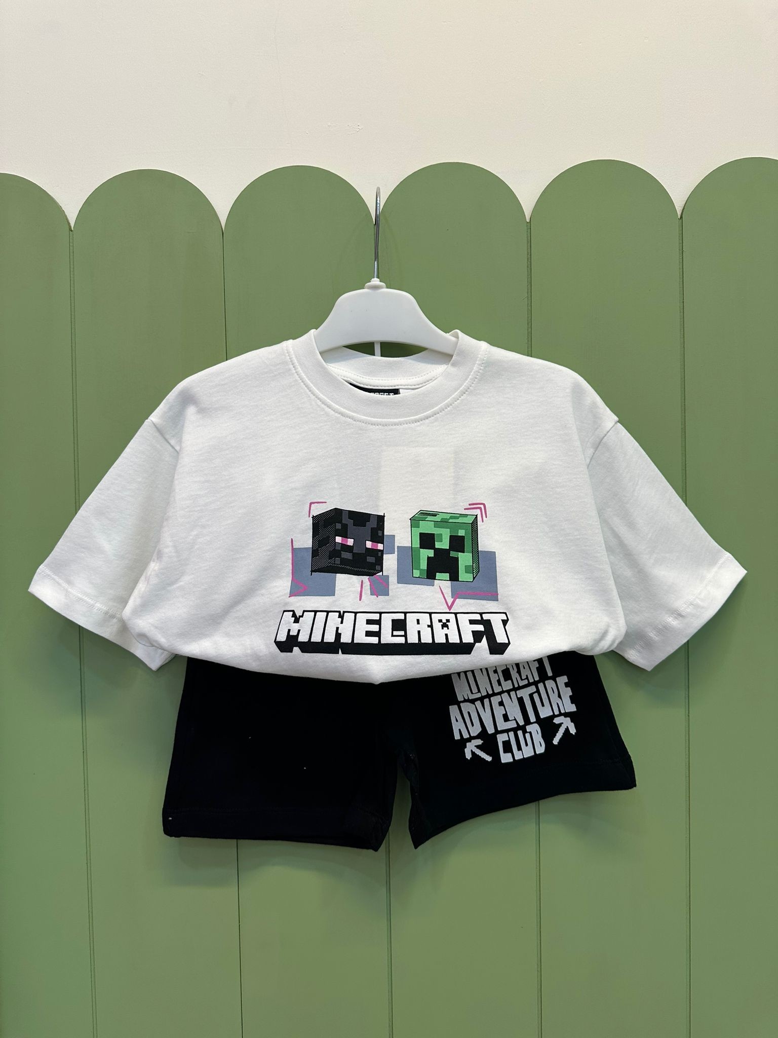 Minecraft Baskılı Şortlu Takım 