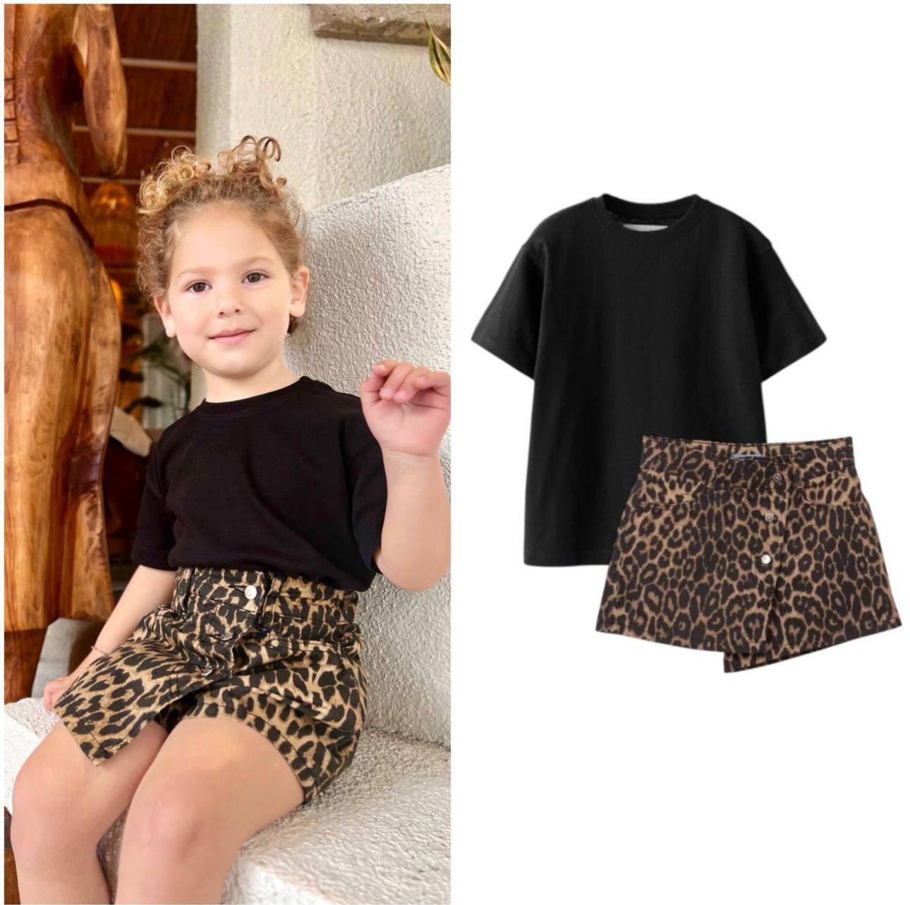 Leopar Şort Etek 