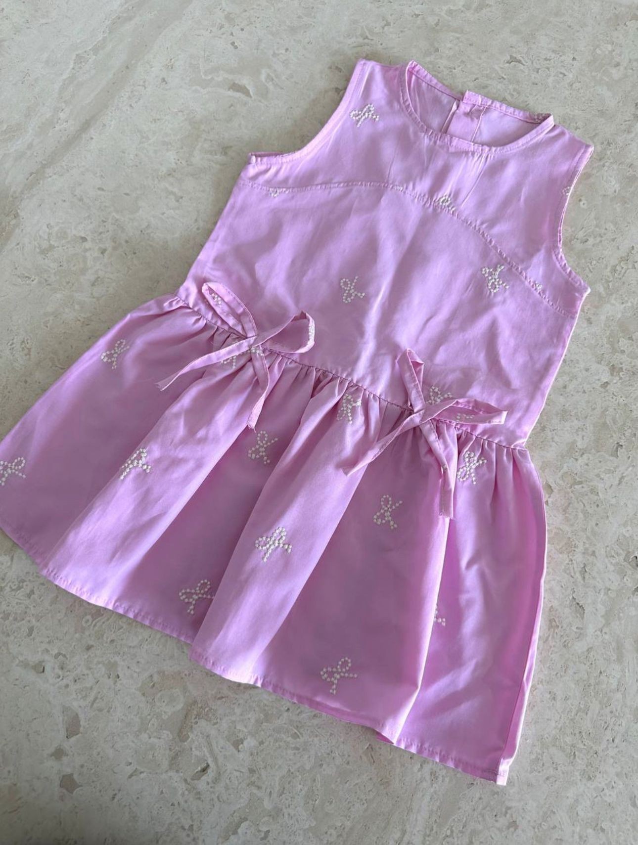 Fiyonklu Pembe Elbise 
