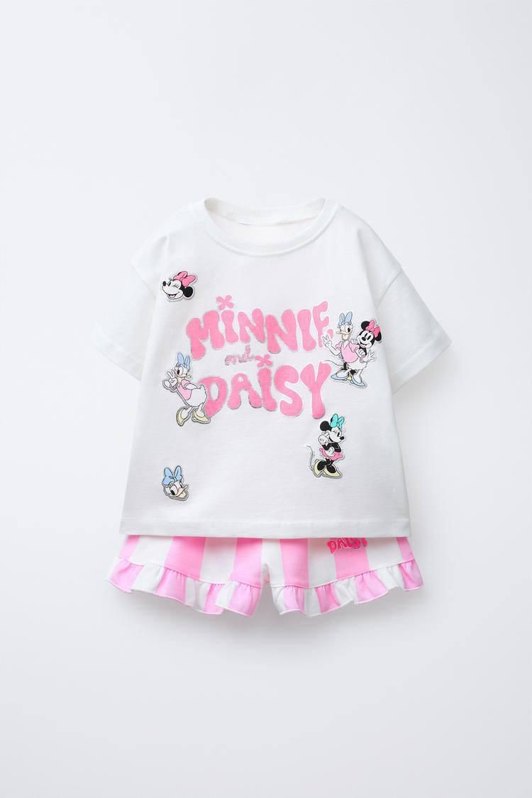 Minnie Daisy Baskı Şortlu Takım 