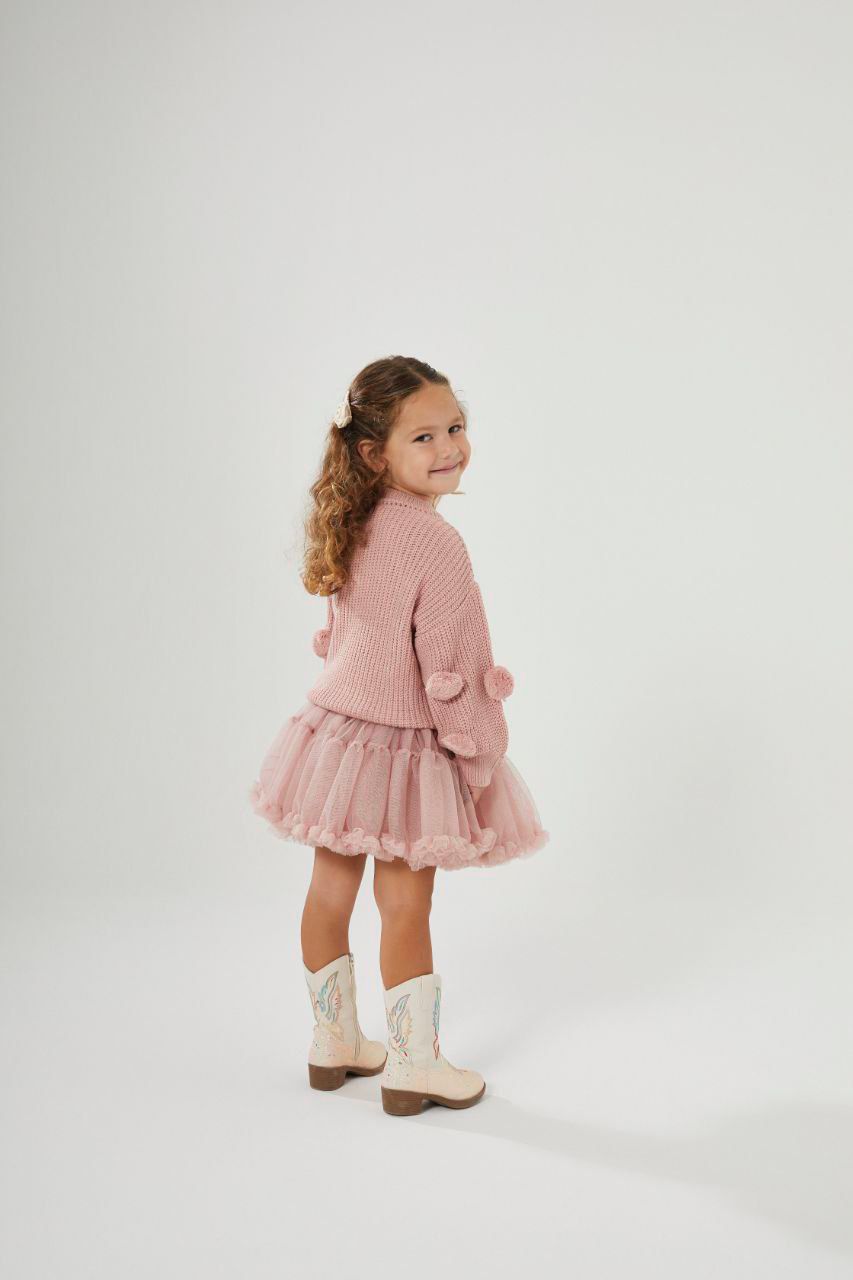 Tütü Etek-Kazak Takım / Pudra