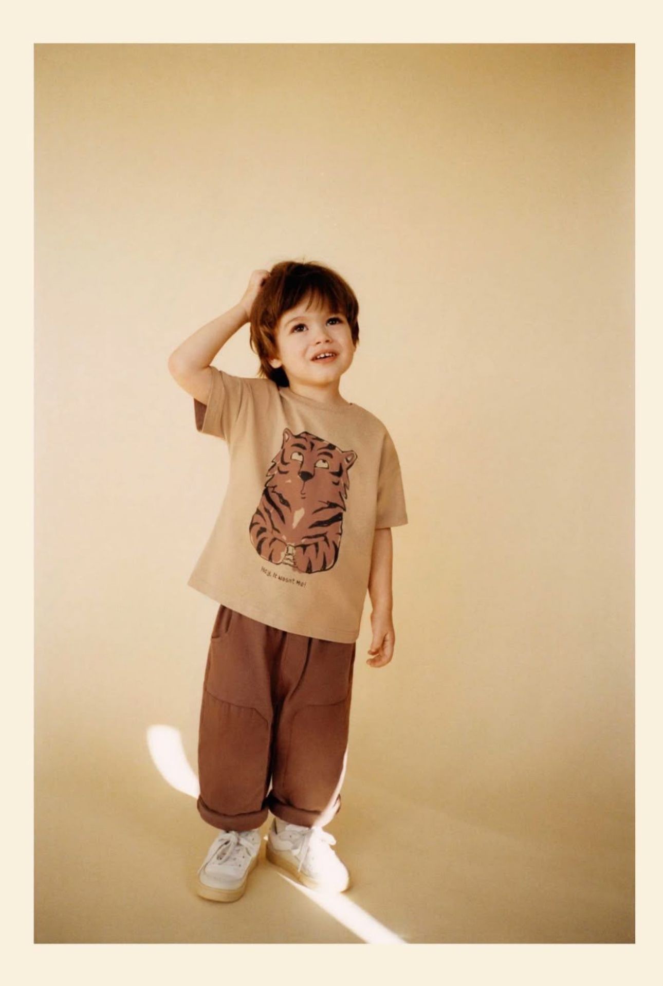 Tiger Baskı Eşofman Takımı - Kahve 