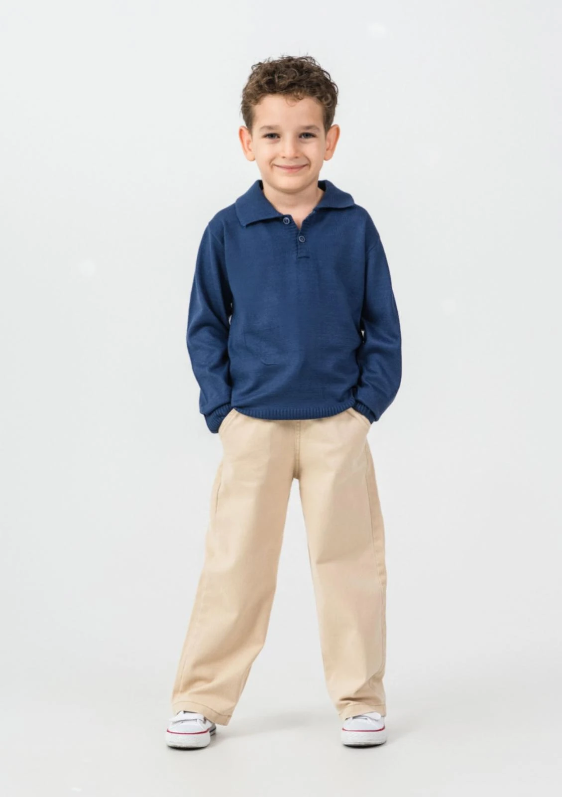 Triko Kazak Pantolon Takım - Mavi