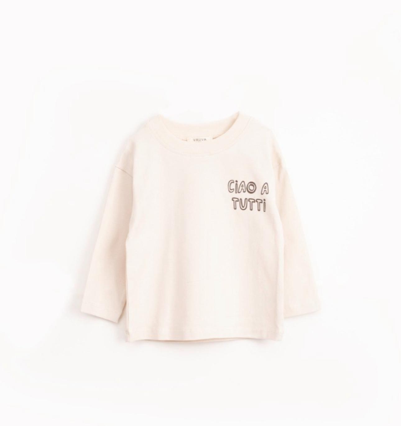 Sloganlı Basic Sweat - Bej 