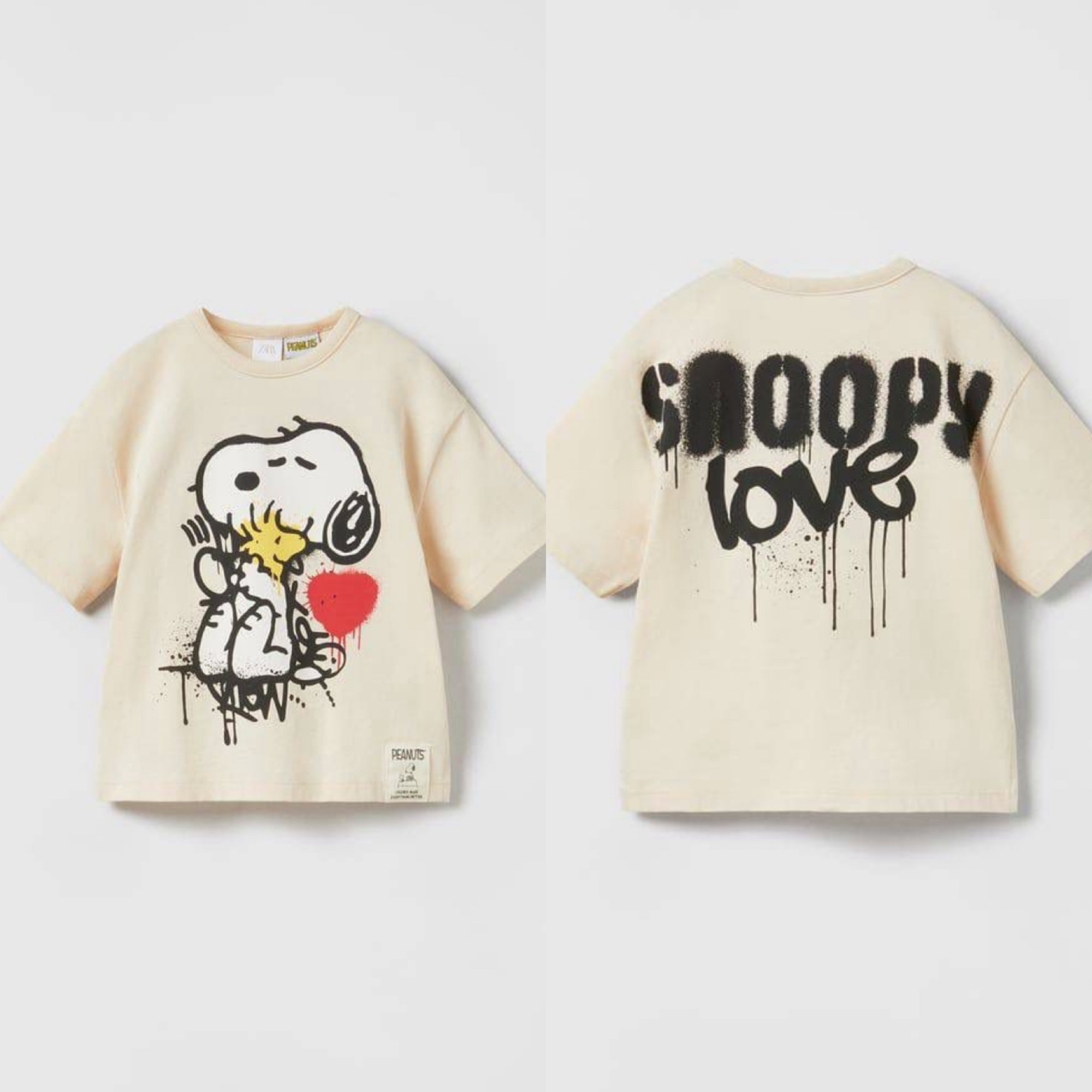 Snoopy Baskılı Krem Tshirt(5-14Y)