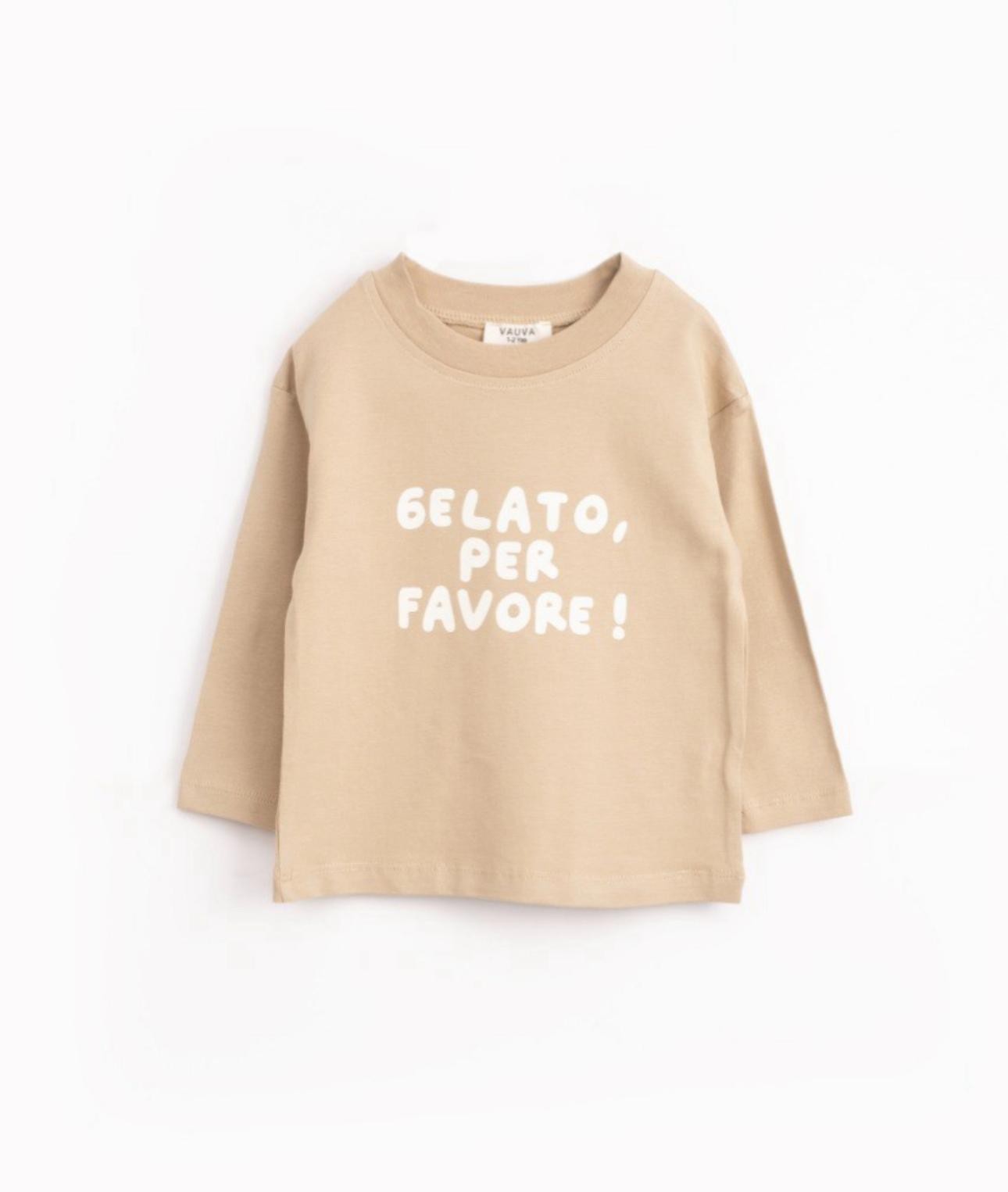 Sloganlı Basic Sweat - Cappucino 