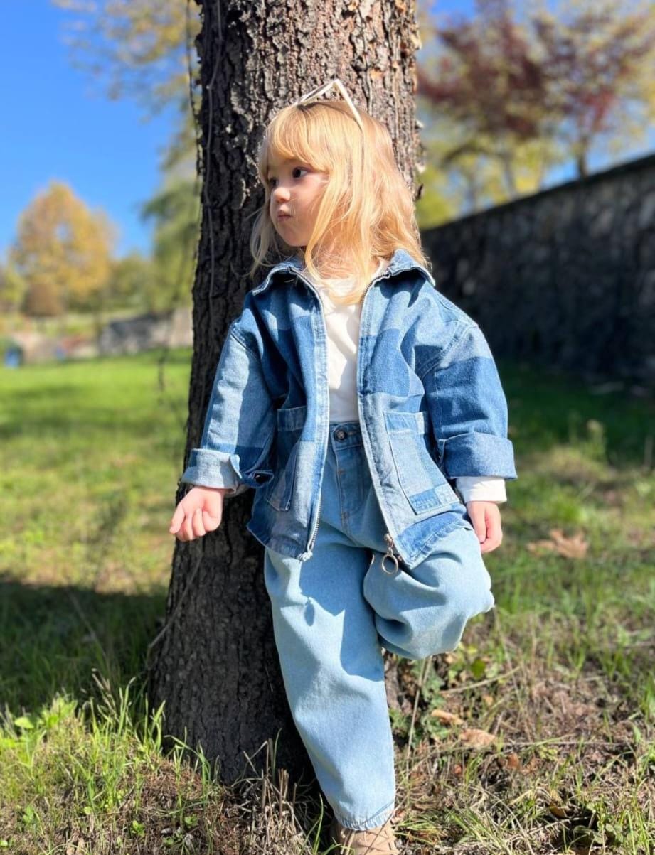 Drapeli Denim Jean - Açık Mavi 