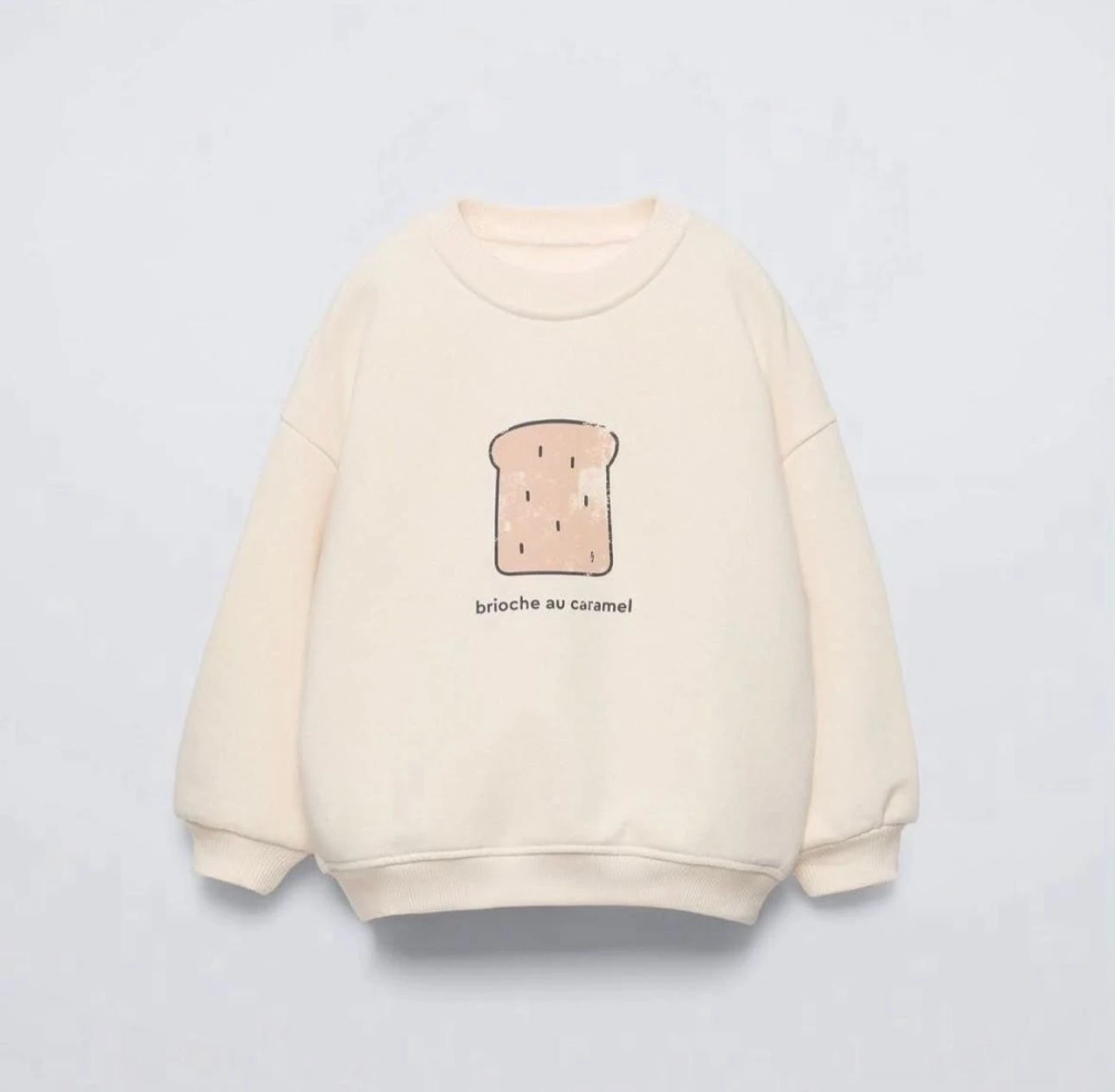 Sloganlı Sweatshirt - Krem