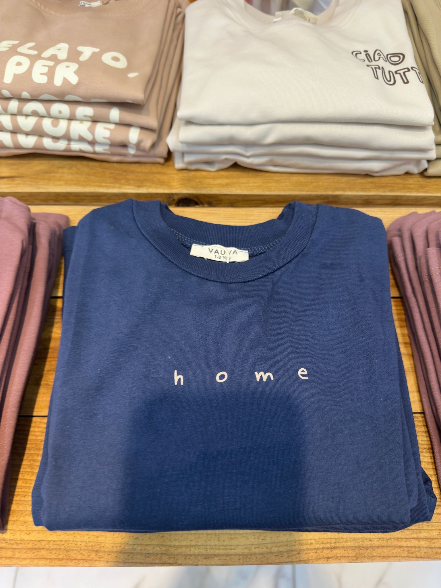 Sloganlı Basic Sweat - Lacivert 