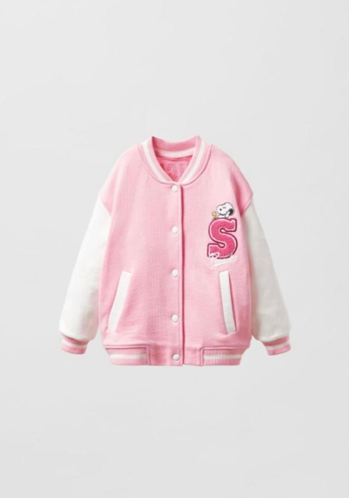 Pembe Snoopy Kolej Ceket
