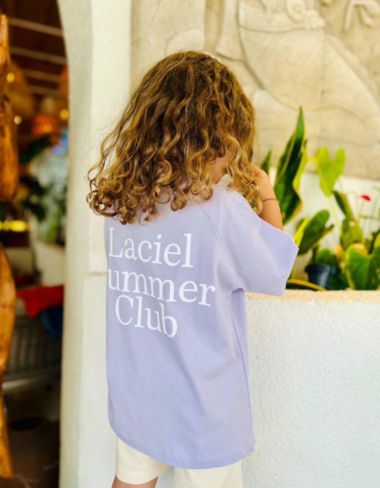 Lila Sloganlı Basic Tshirt 