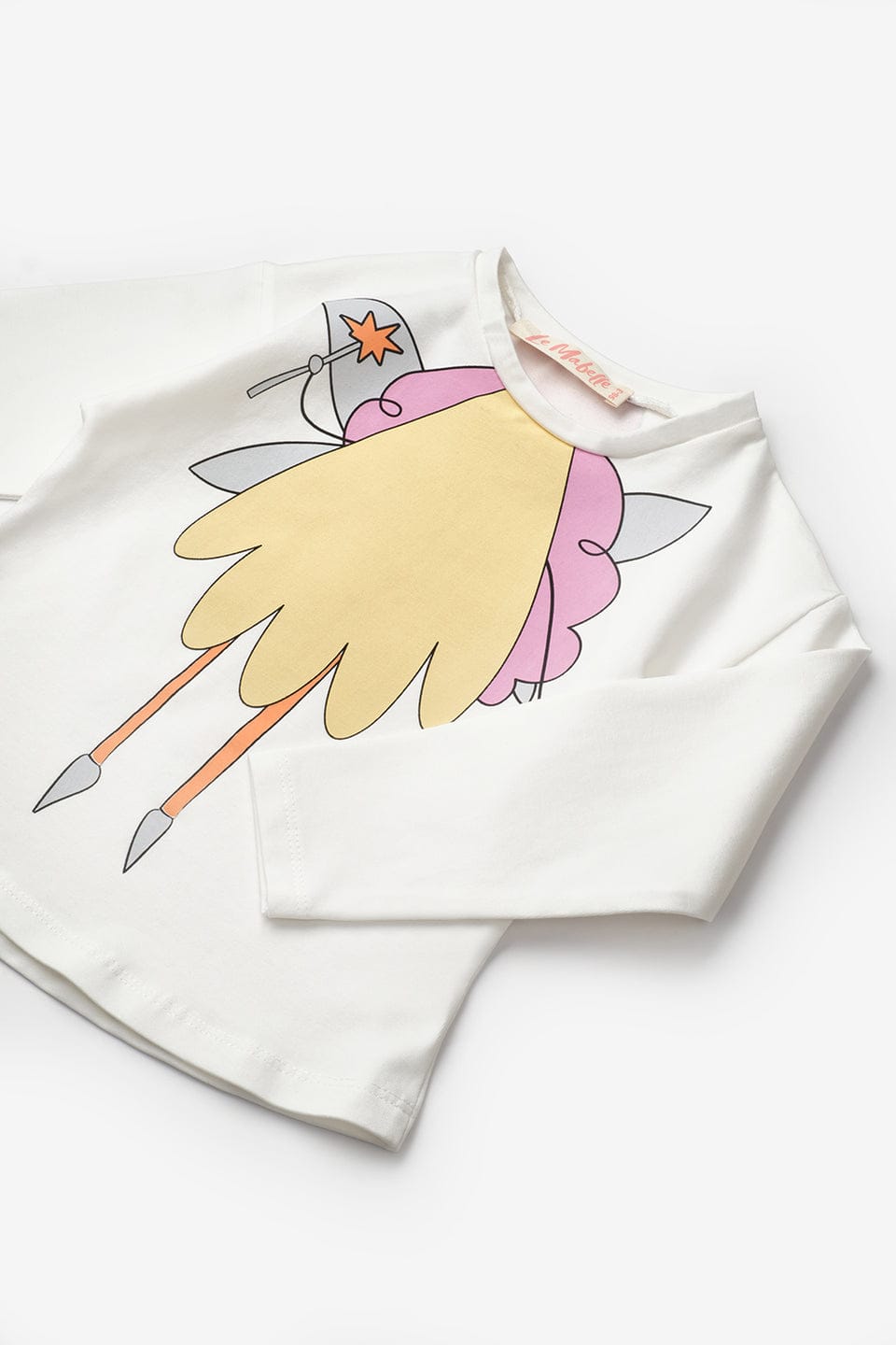 Peri Kızı Baskı T-shirt / Beyaz 