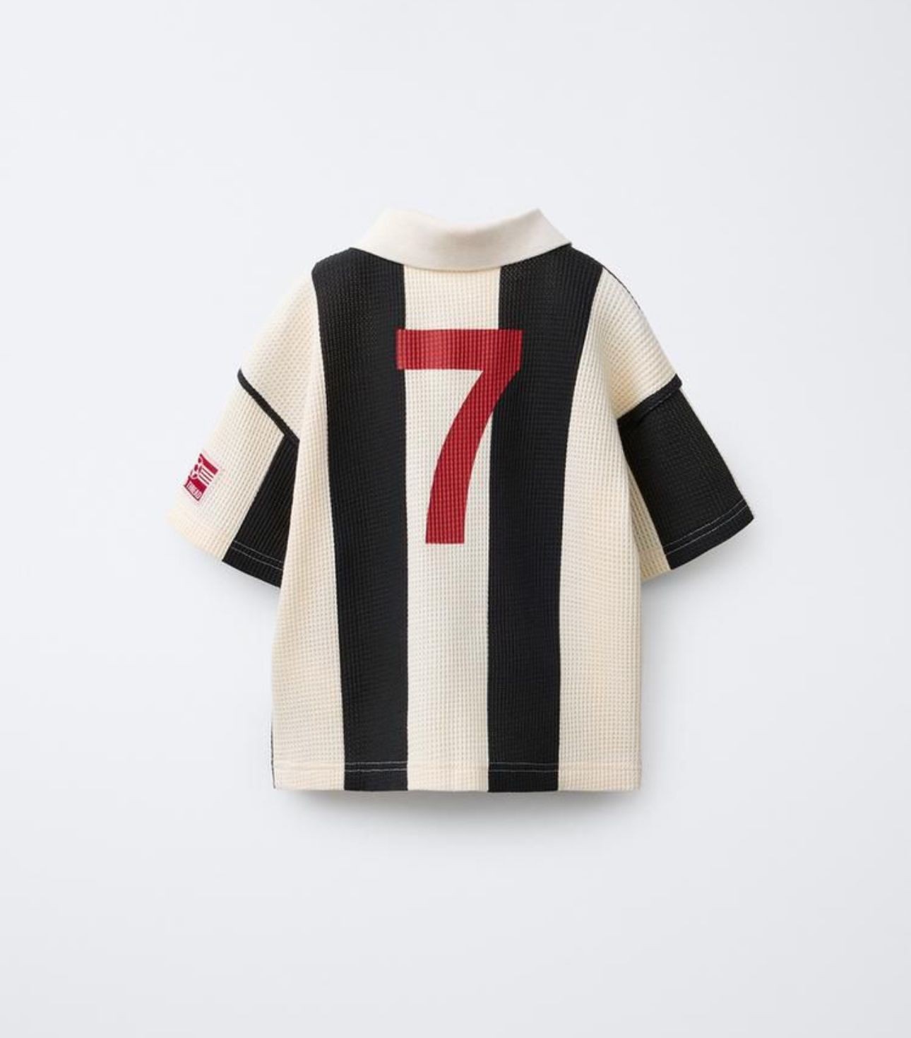 London Baskı Gofre T-shirt