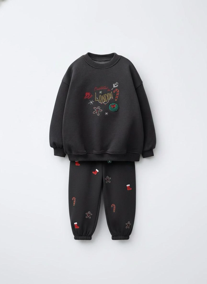 London Yeniyıl Konsept Eşofman Takımı-Şardonlu