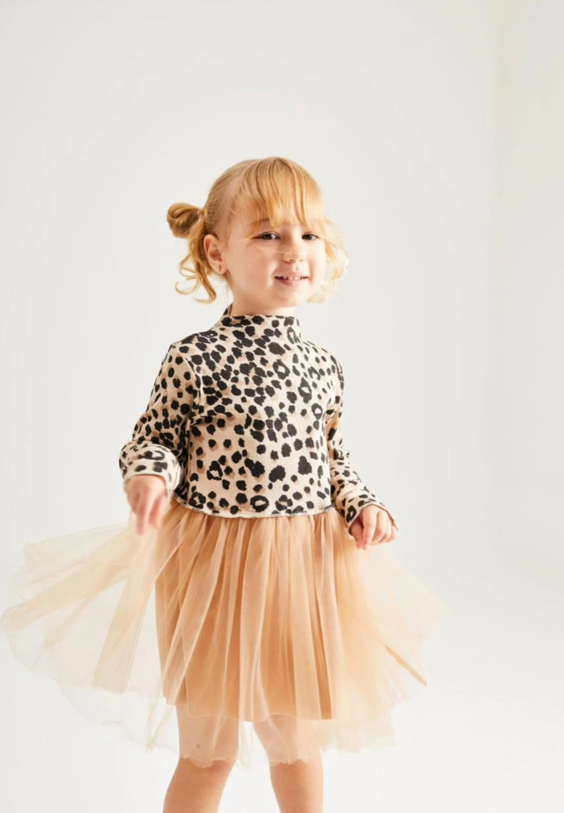 Leopar Desen Tütü Etekli Elbise