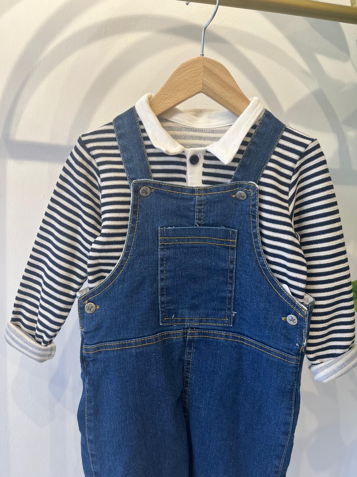 Salopet+ Yakalı Sweat Takım Koyu Mavi