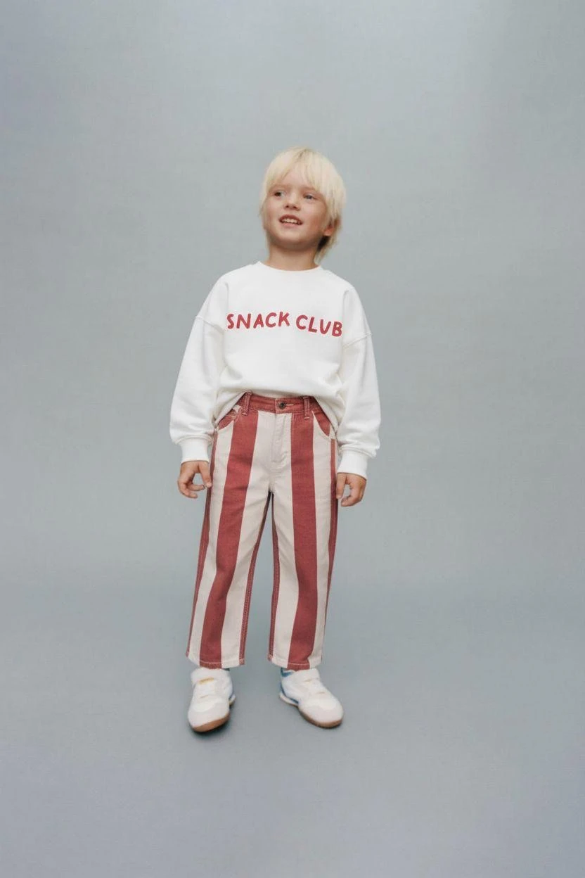 Çizgili Kanvas Pantolon