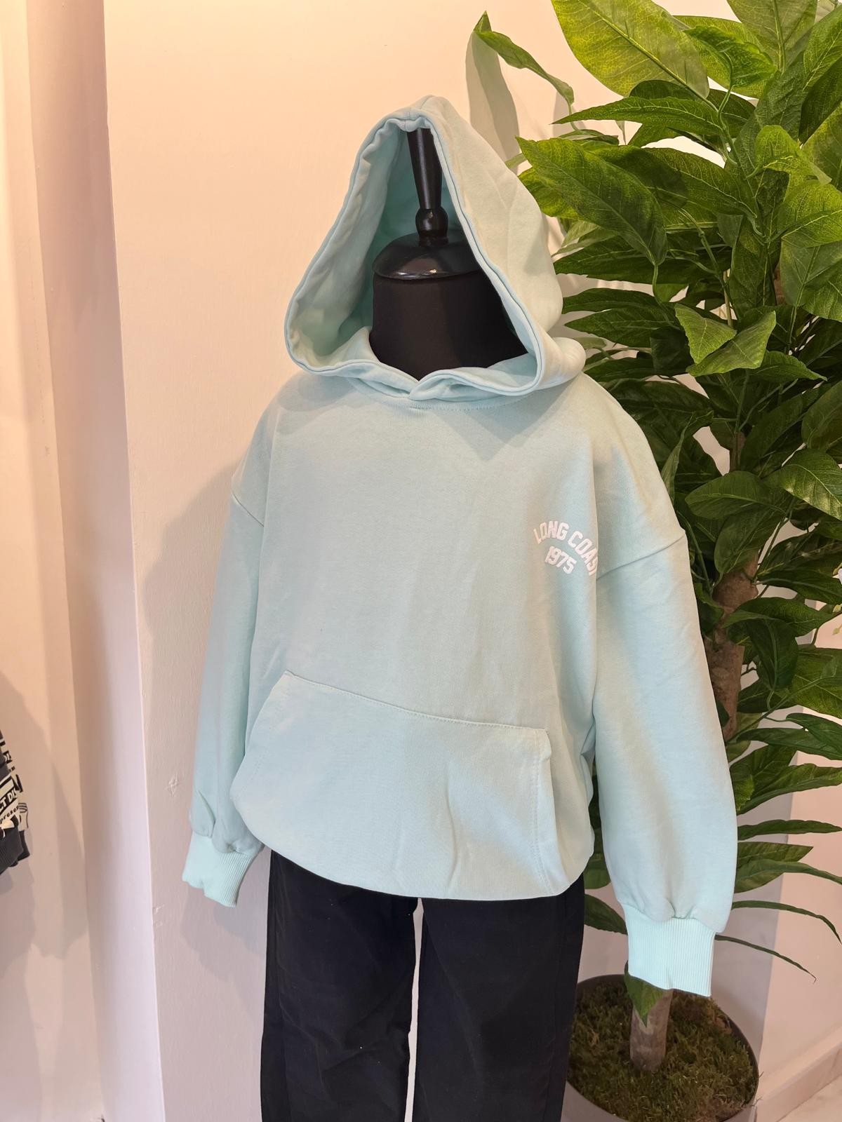 Turkuaz Kapüşonlu Sweat(5-14Y)