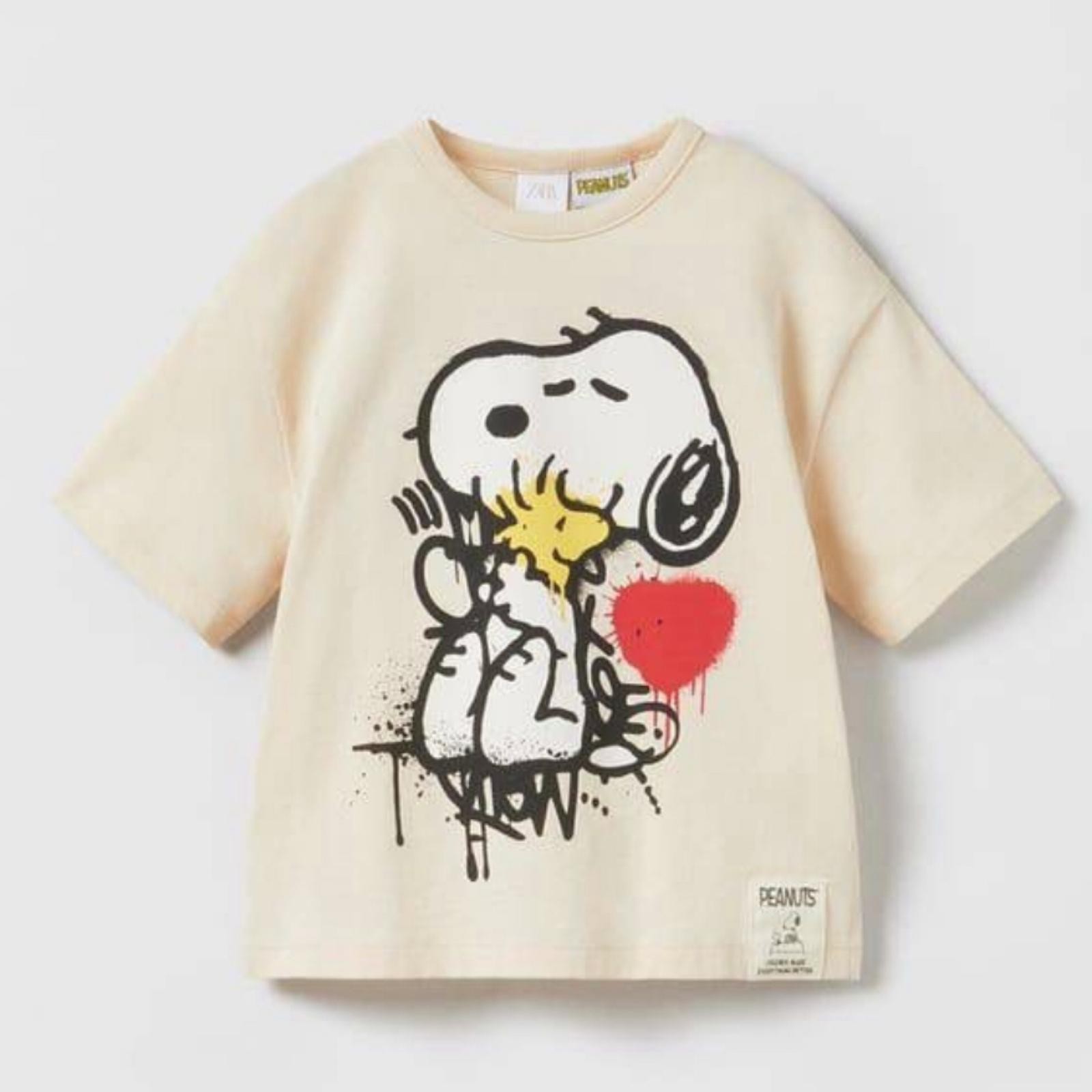 Snoopy Baskılı Krem Tshirt(5-14Y)