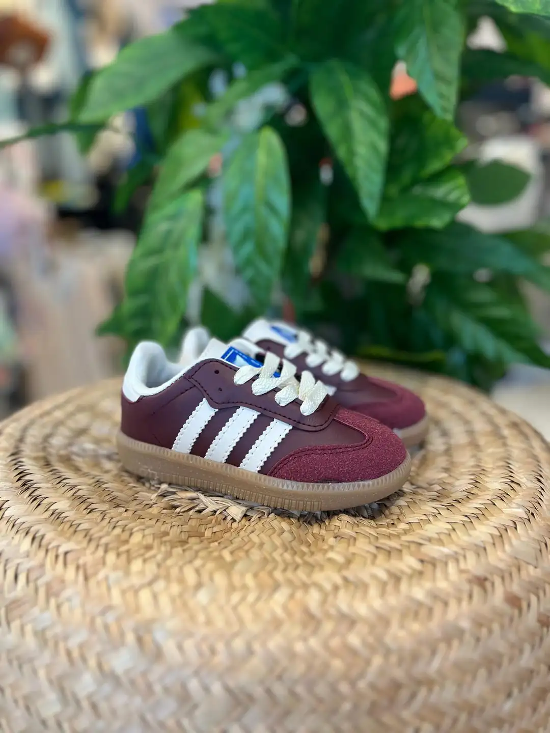 Şeritli Spor Ayakkabı - Bordo 