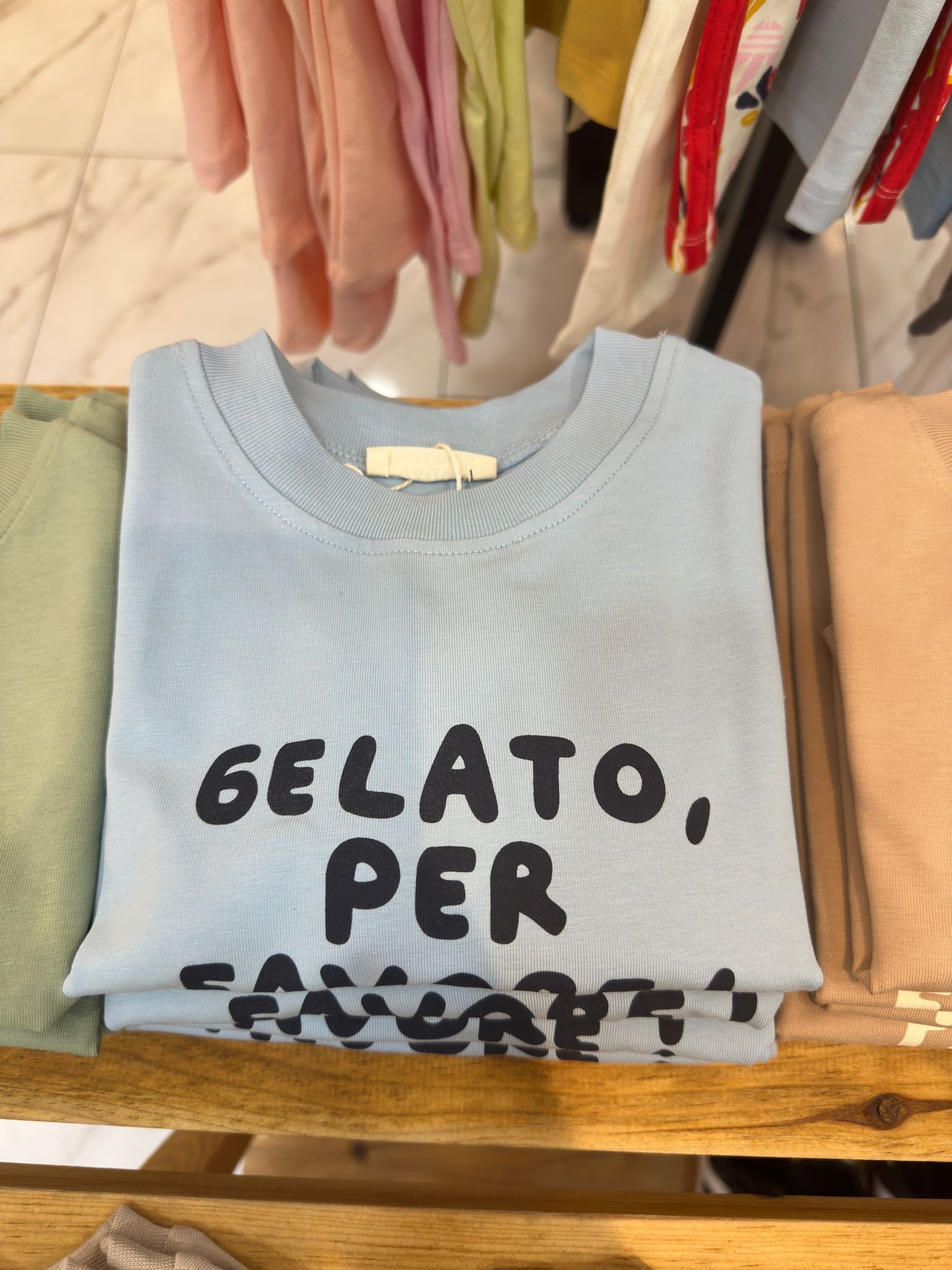 Sloganlı Basic Sweat - Mavi 