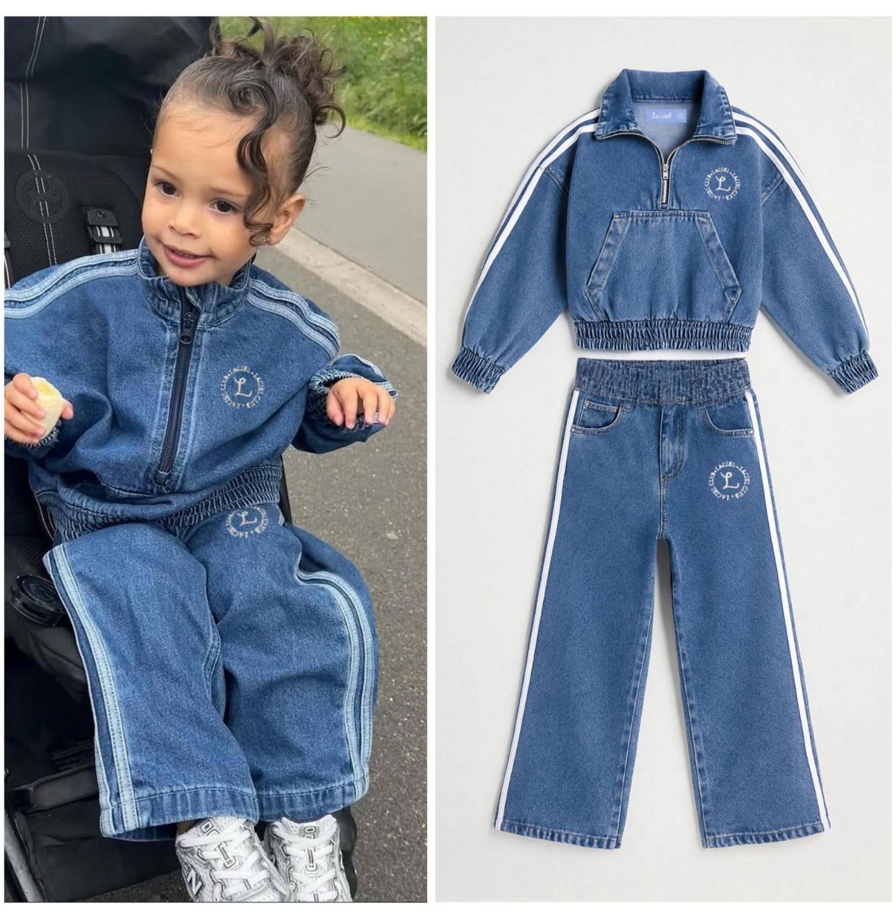 Armalı Denim Takım 