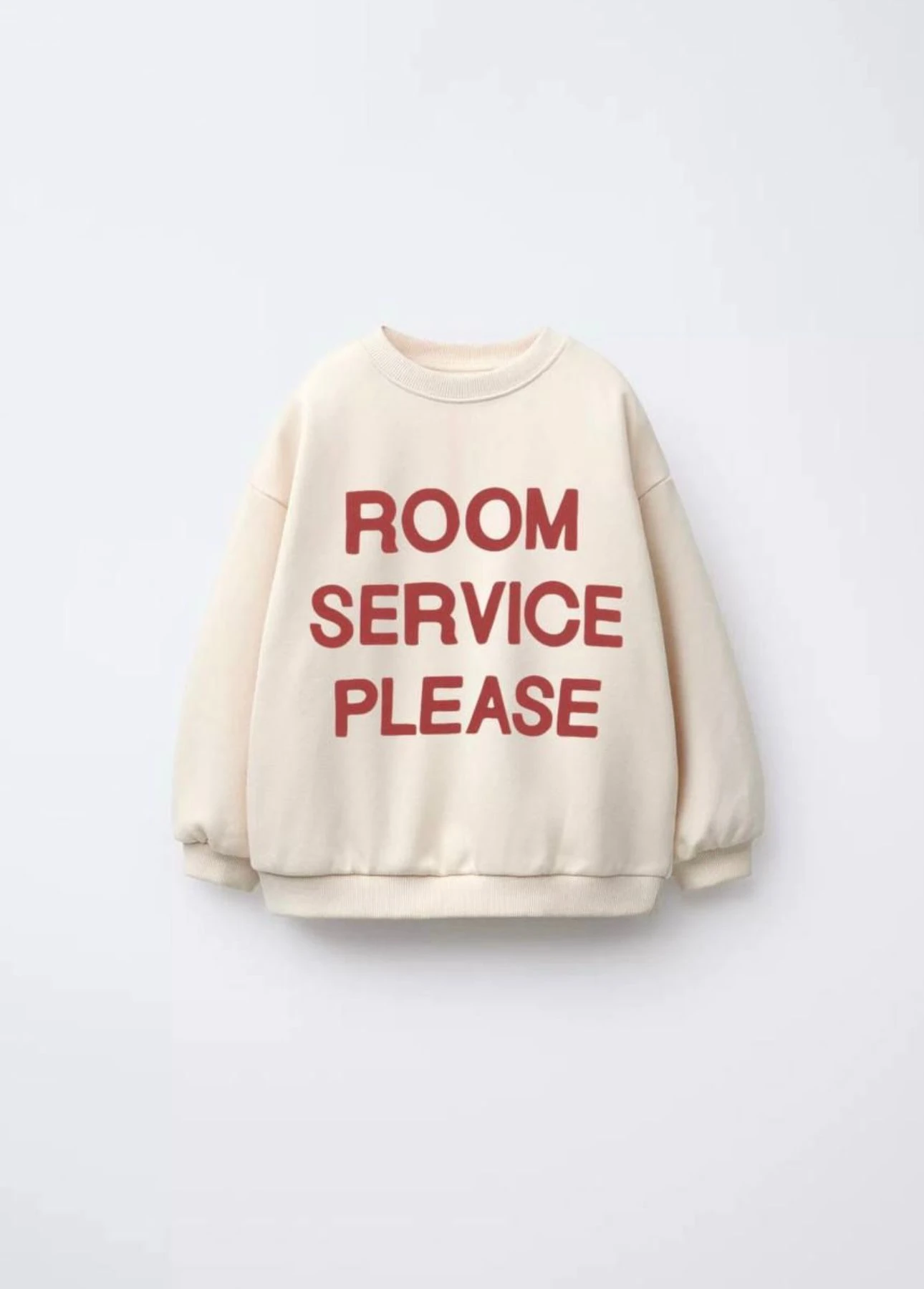 Kırmızı Sloganlı Sweatshirt