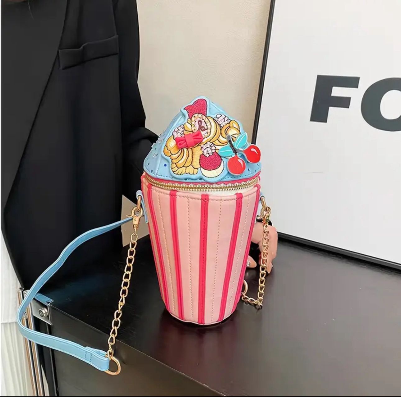 Premium Kalite Cup cake Çapraz Çanta-Büyük Boy