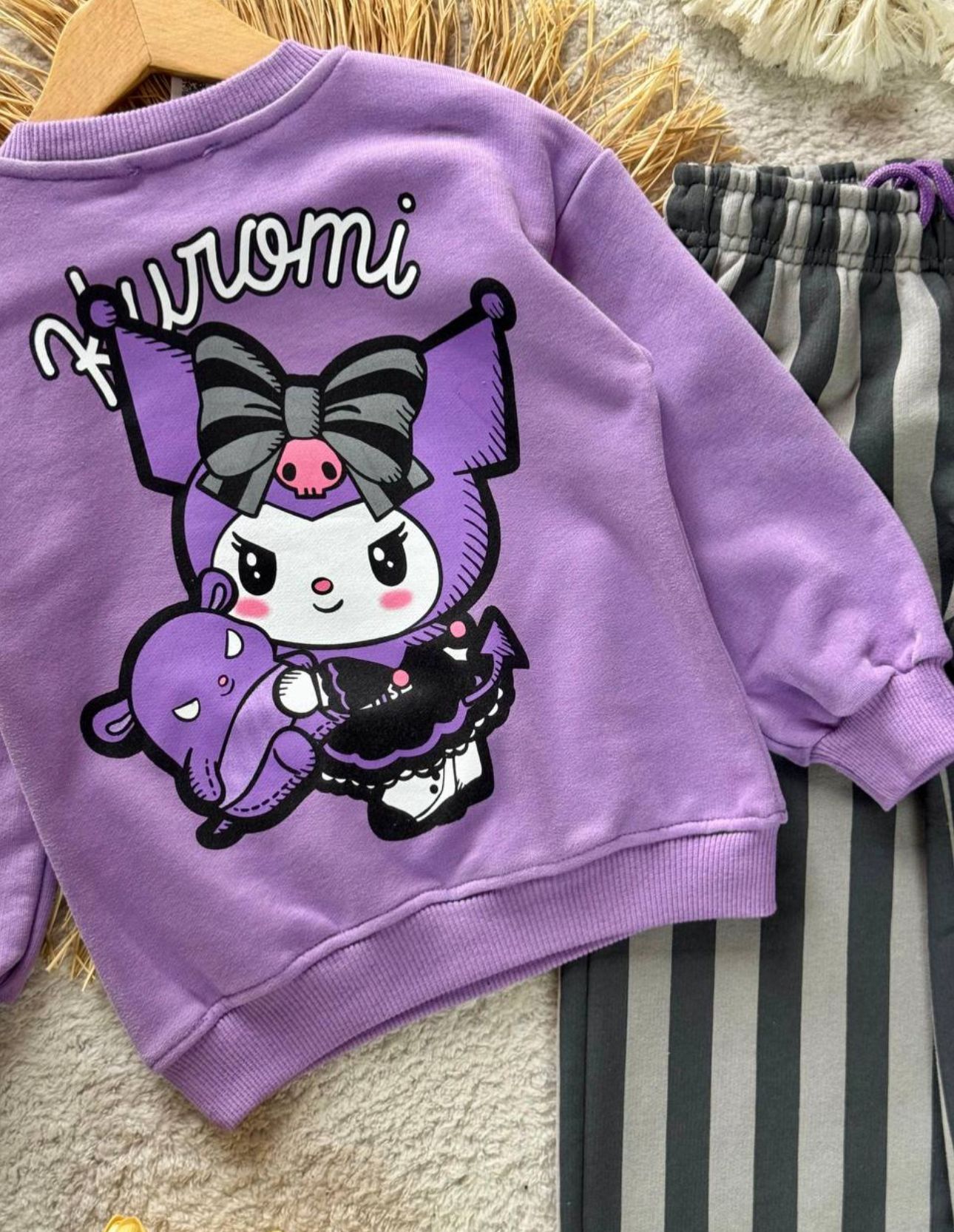 Kuromi Baskı Eşofman Takımı - Mor