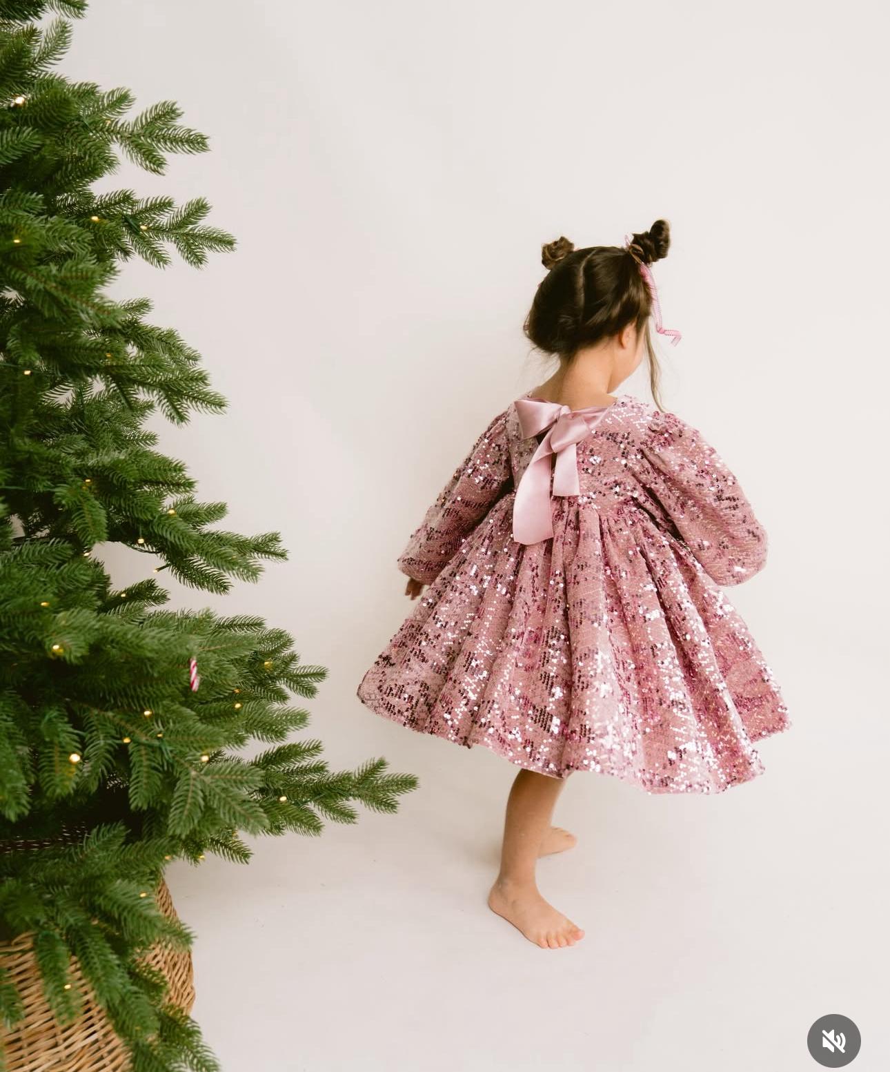 Pul Payet Elbise - Pudra