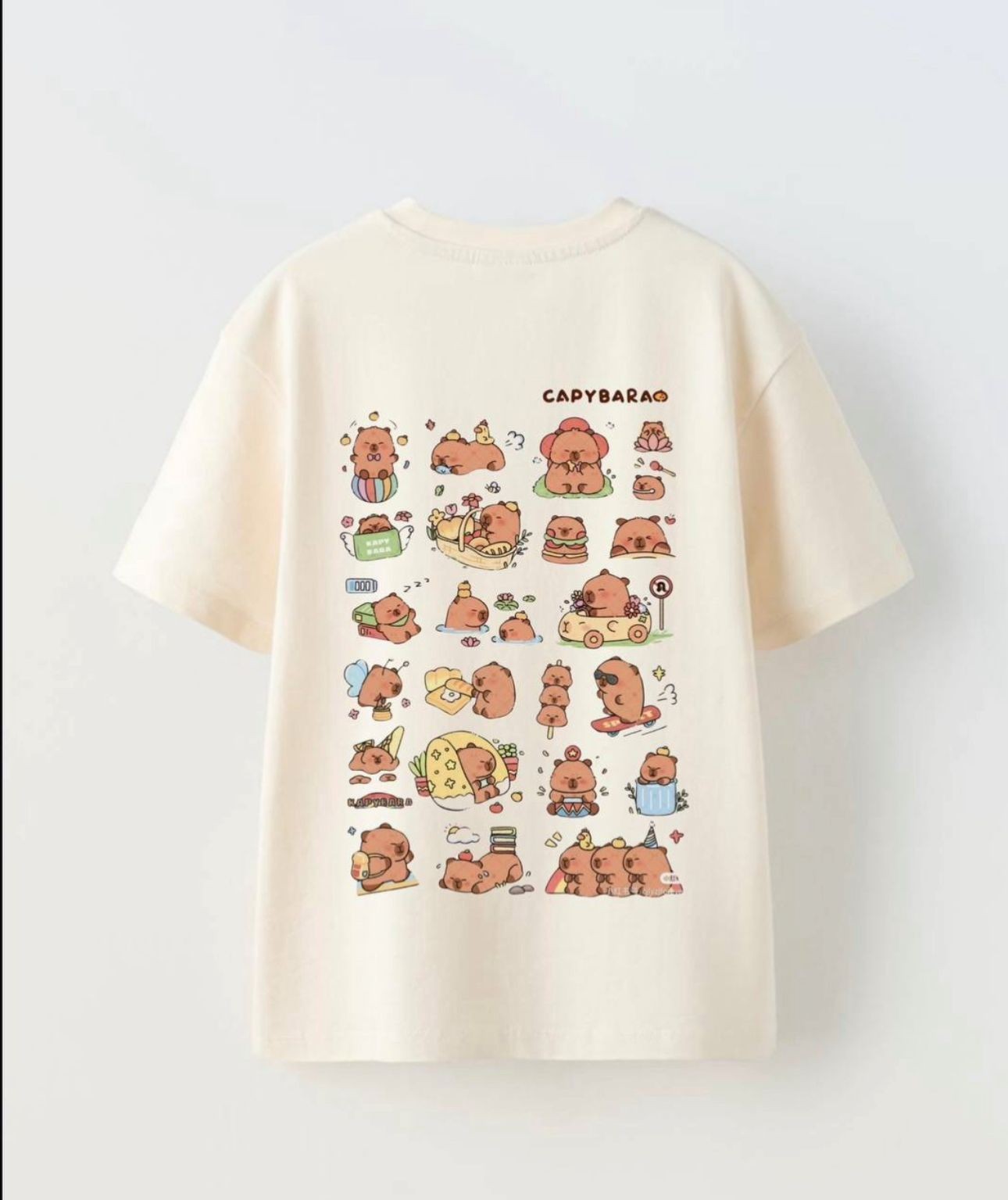 Capybara Baskı Basic Tshirt 