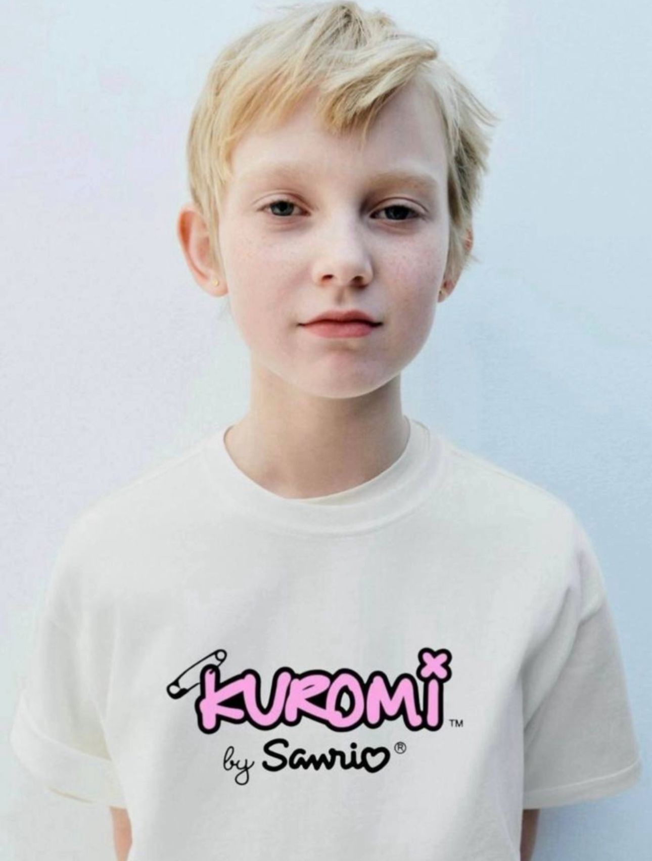 Pembe Kuromi Baskı Basic Tishirt 