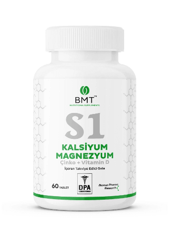 S1 Kalsiyum Magnezyum Çinko Vitamin D 60lı Tablet