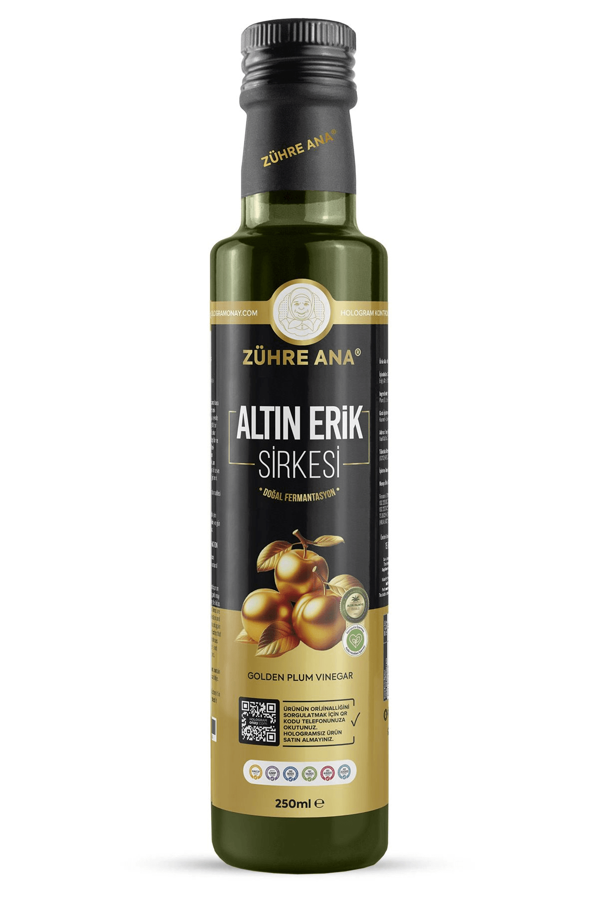  ZÜHRE ANA ALTIN ERİK SİRKESİ 250 ML