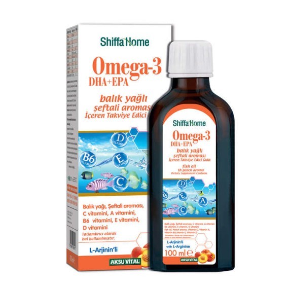 Şeftali Aromalı Omega-3 Şurup 100 ml