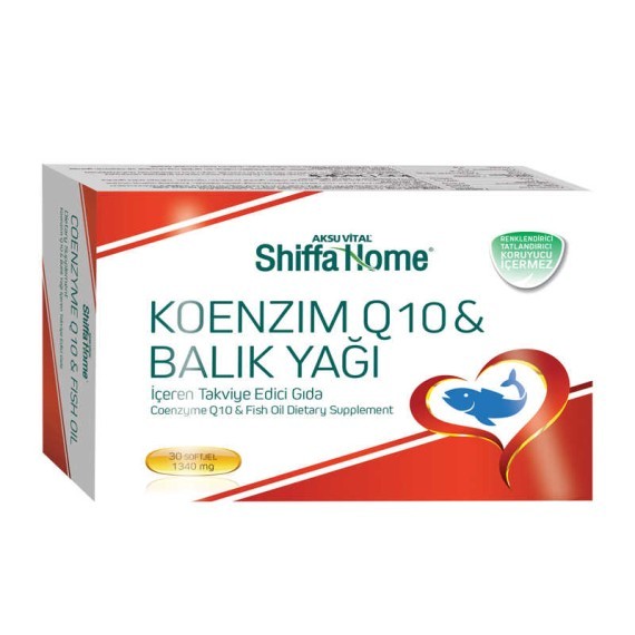 Koenzim Q10 ve Omega 3 30 Softjel 1340 mg