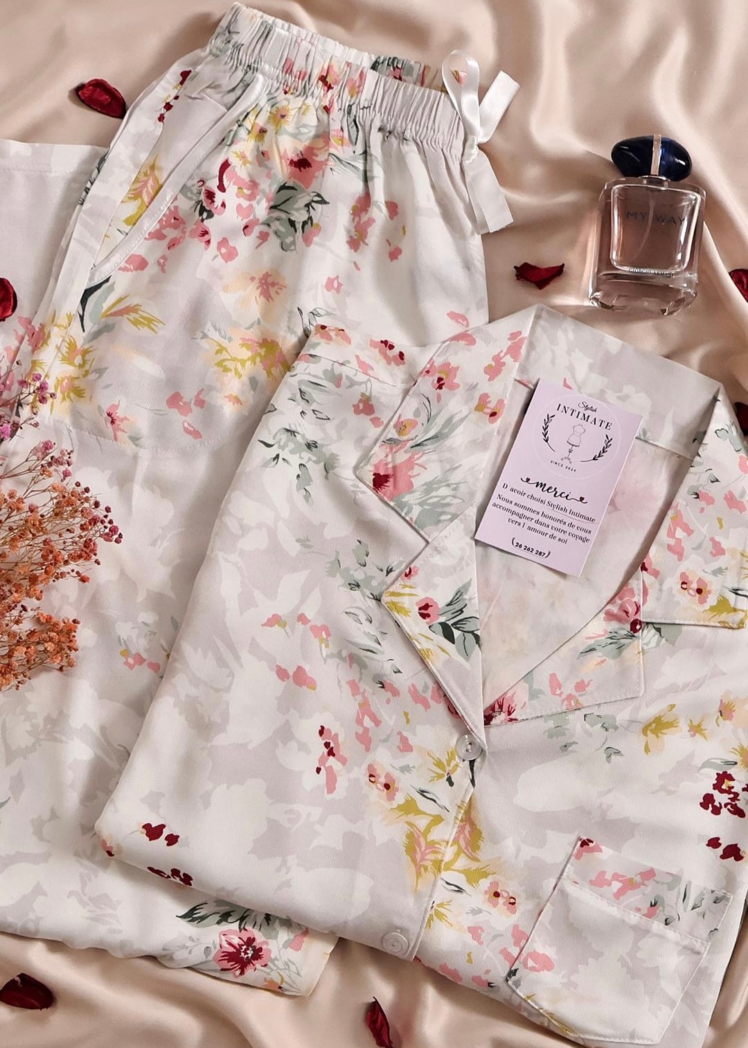 Dream Krem Beyaz Pamuk Dokuma Uzun Kollu Pijama Takımı