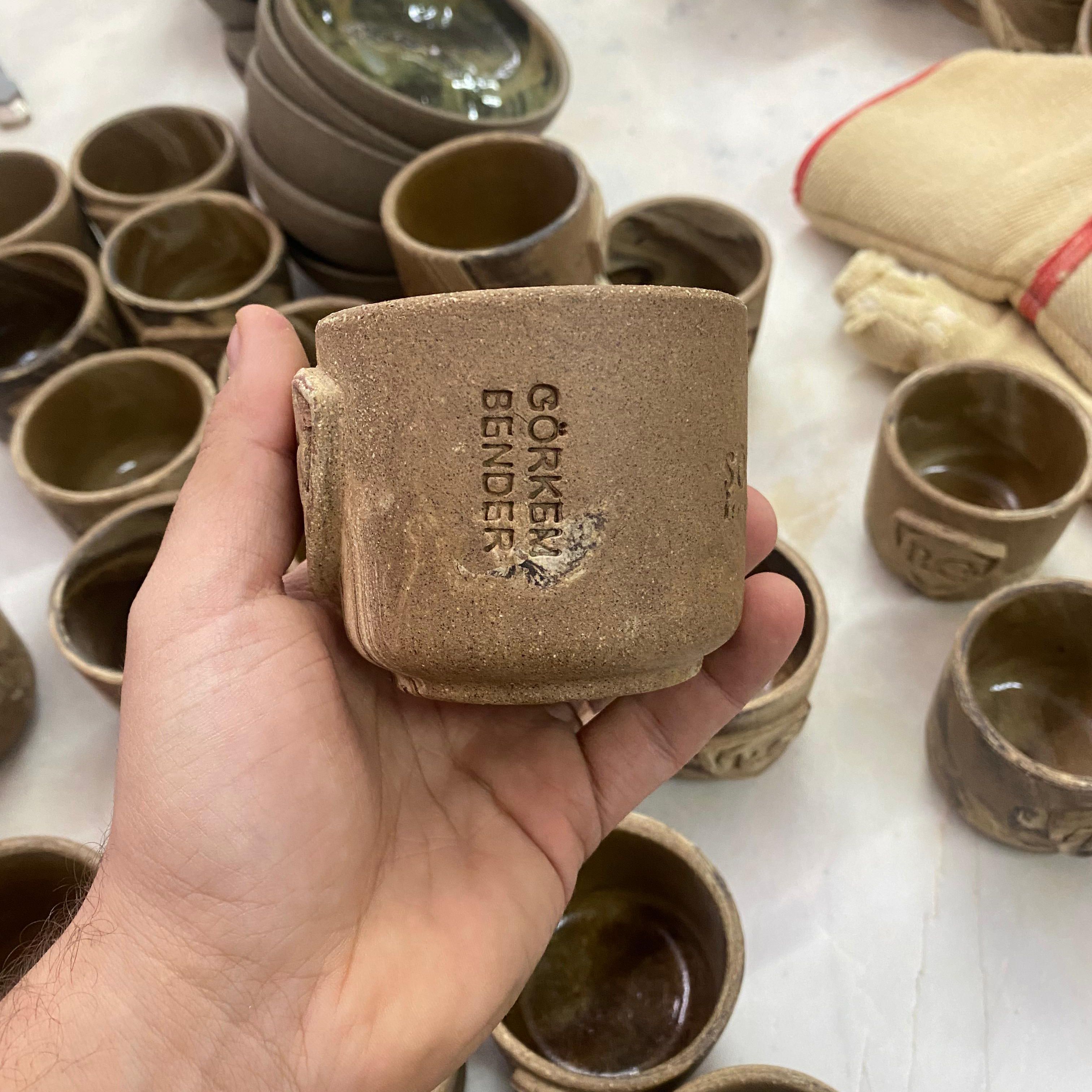 Kişiselleştirilebilir Stoneware Kısa Kupa