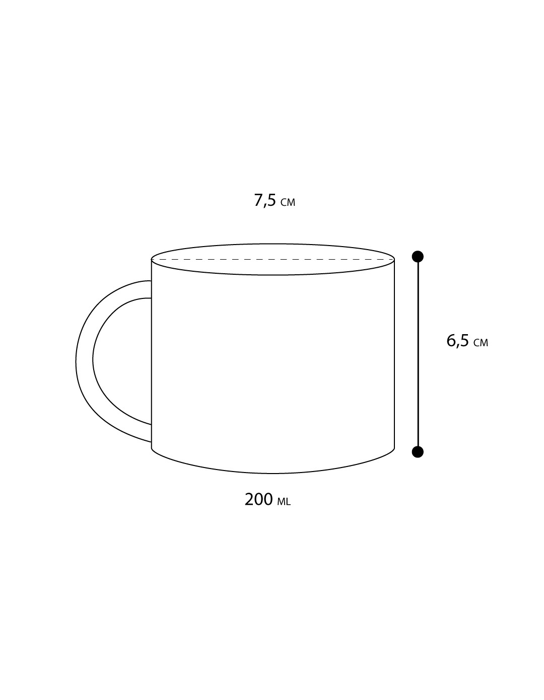 El Yapımı Stoneware Küçük Kupa