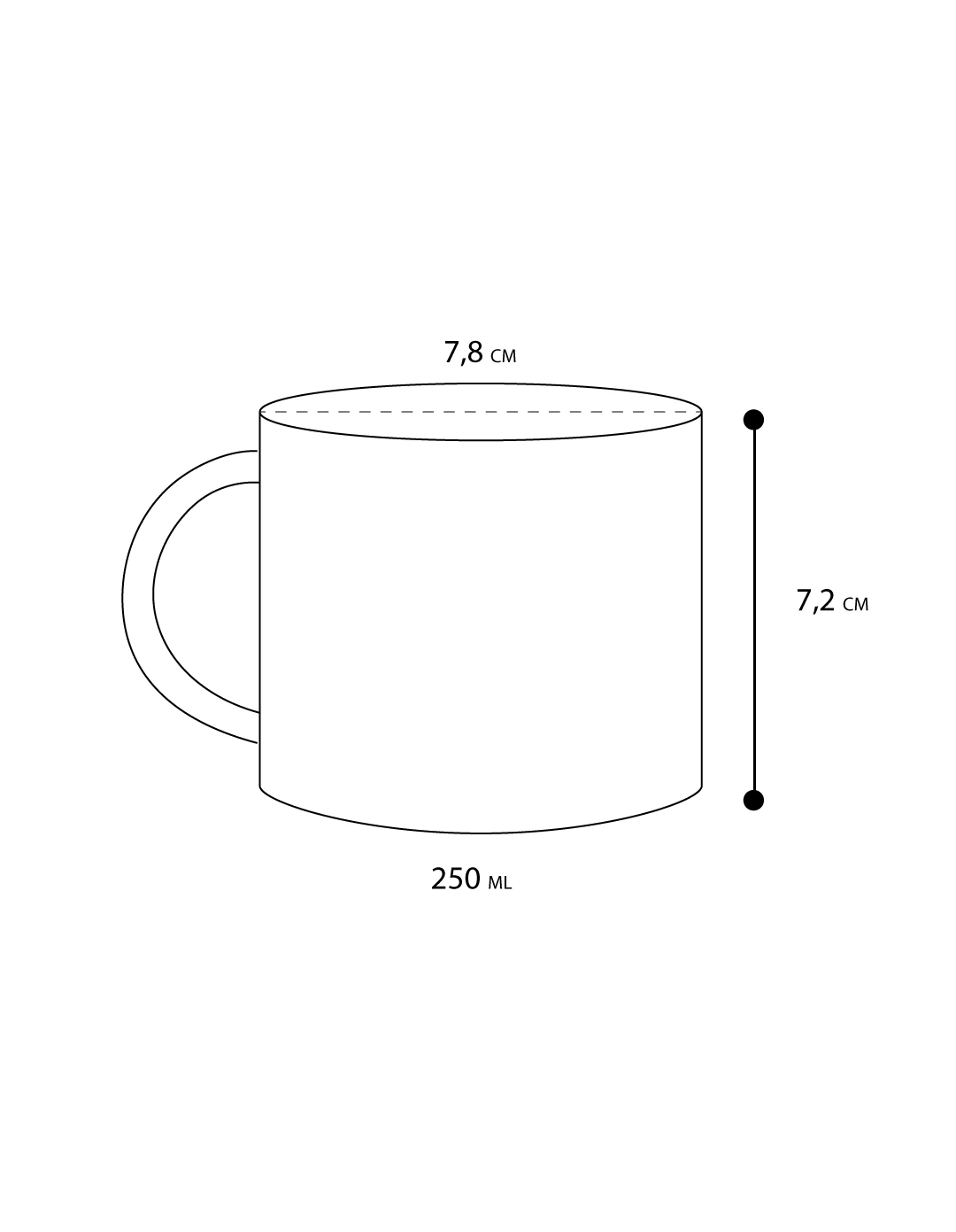 El Yapımı Stoneware Büyük Kupa
