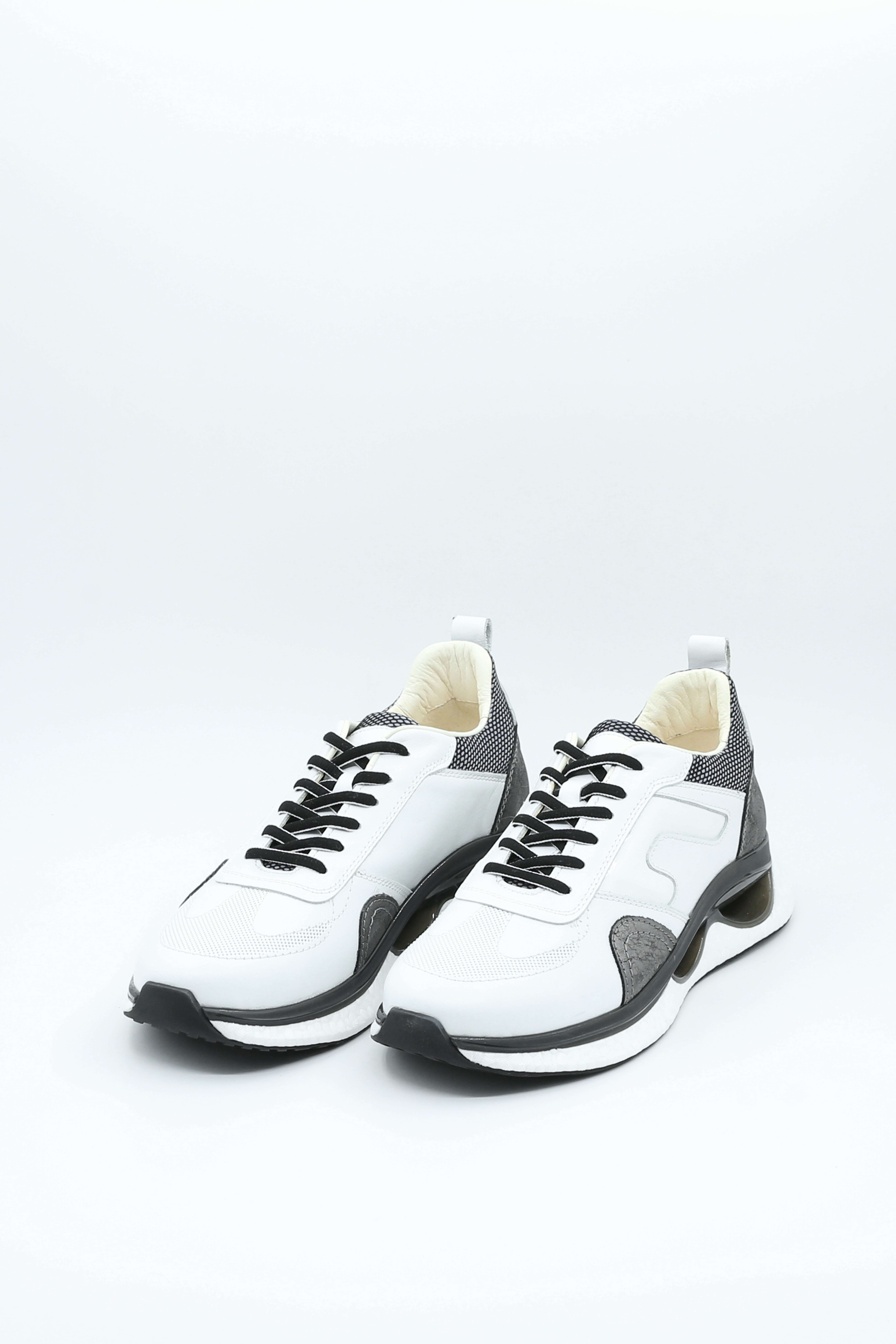 TANNERY+ H64 Beyaz Gümüş Detaylı Premium Spor Ayakkabı