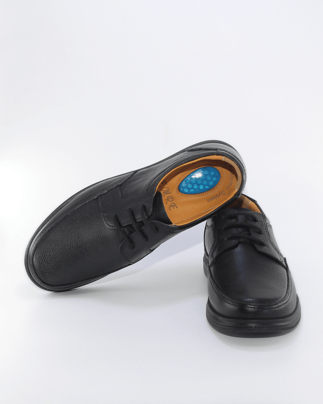 Siyah Bağcıklı Ortopedik Jel Tabanlı Kalasik Erkek Ayakkabı