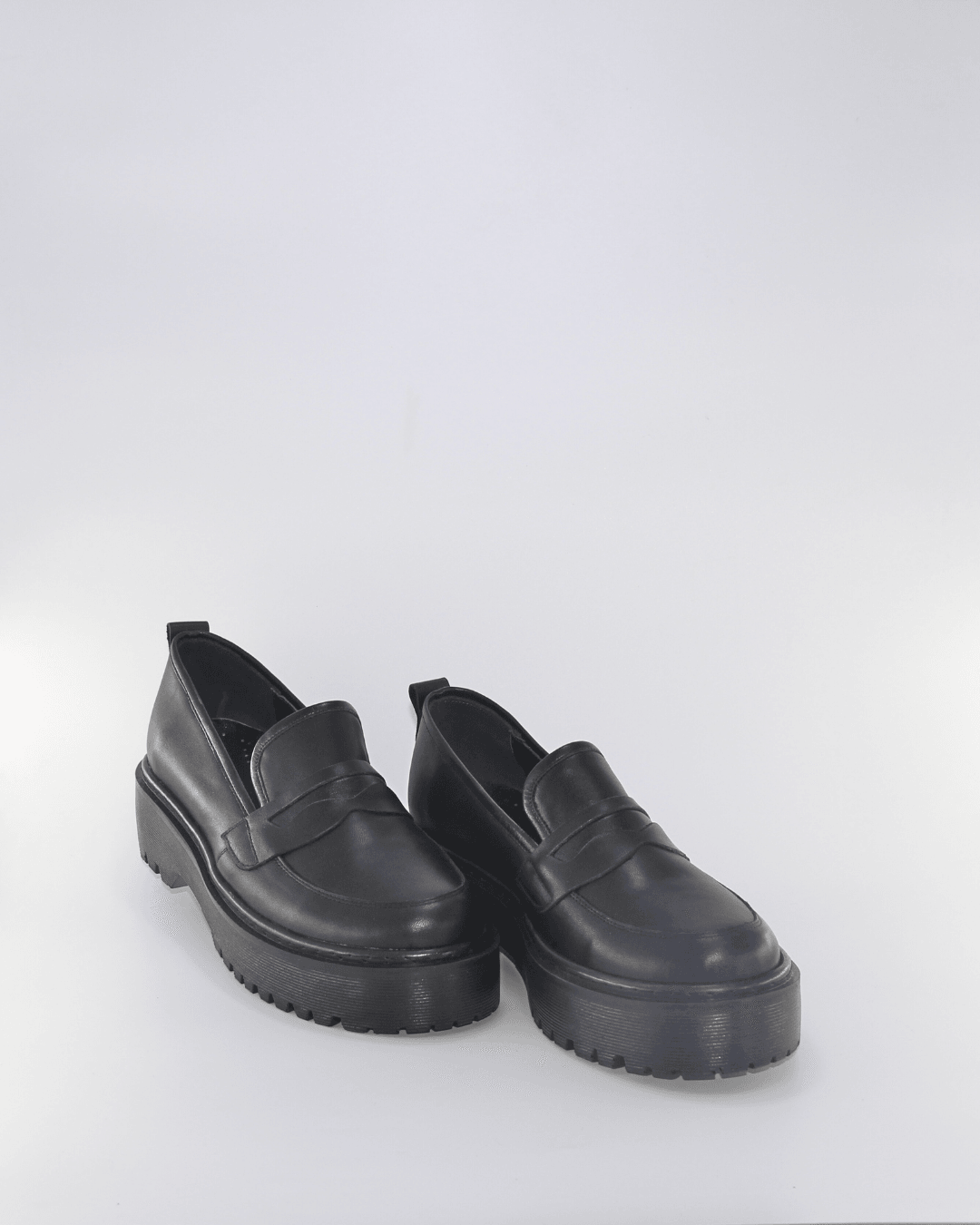 LLZİT Siyah El Yapımı %100 Hakiki Deri Kadın Oxford Ayakkabı