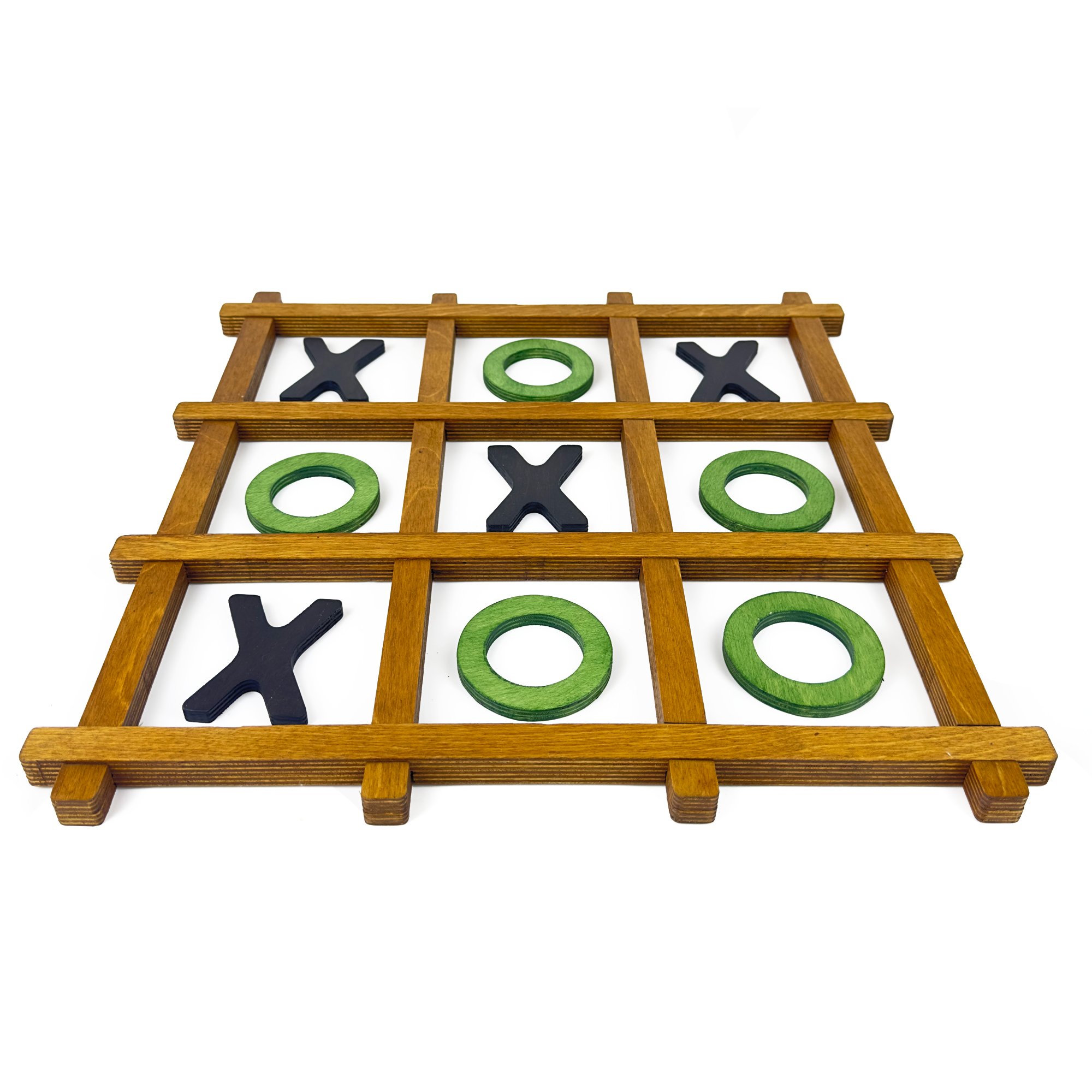 Tic-Tac-Toe Game Ahşap Portatif