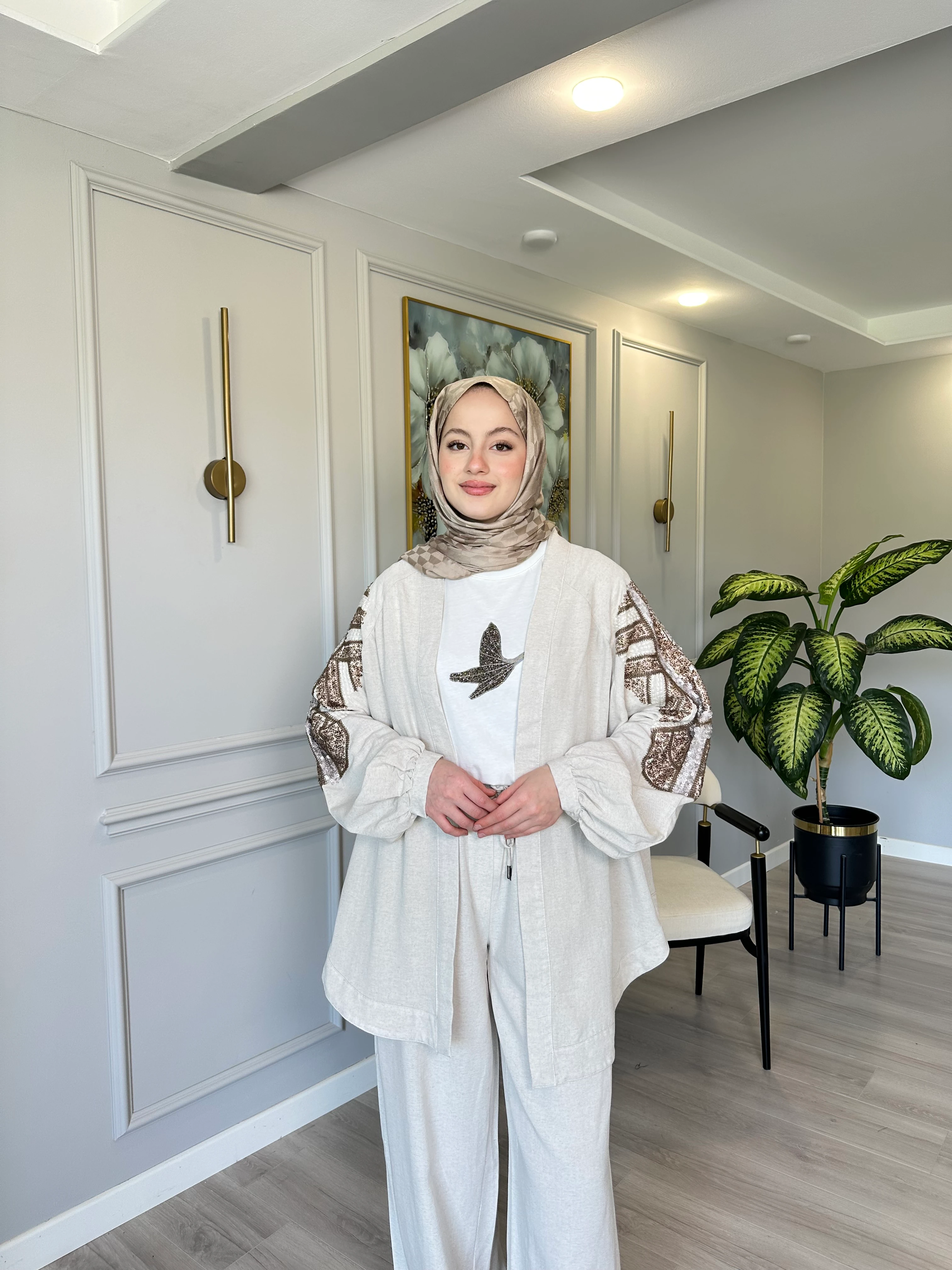 Keten Takım Payet ve Nakış İşli