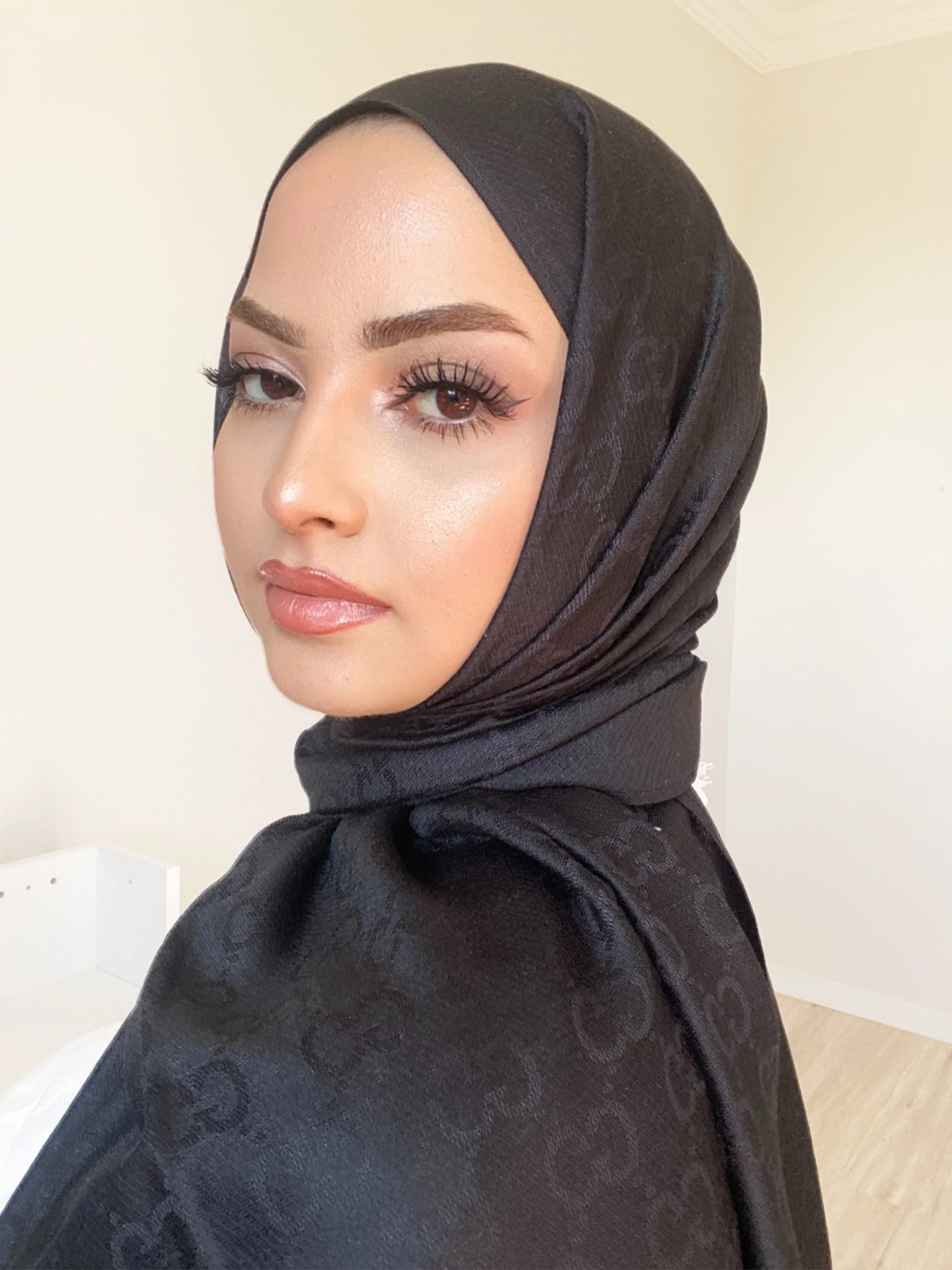 G DESEN KAŞMİR İPEK ŞAL - Siyah